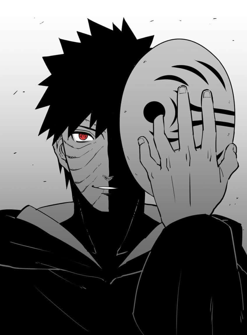 Tobi Mask, anime character, spiky black hair, SD Phone Wallpaper