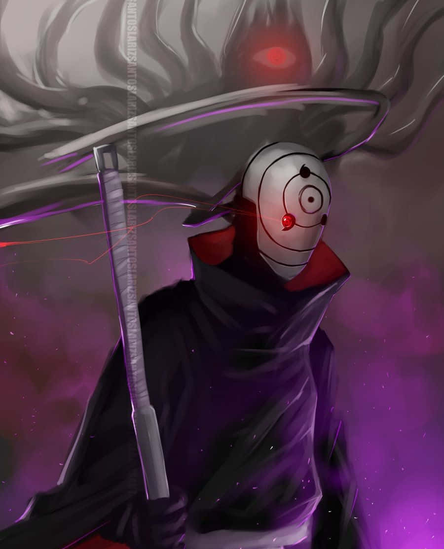Tobi, masked anime ninja, red eye, SD Phone Wallpaper