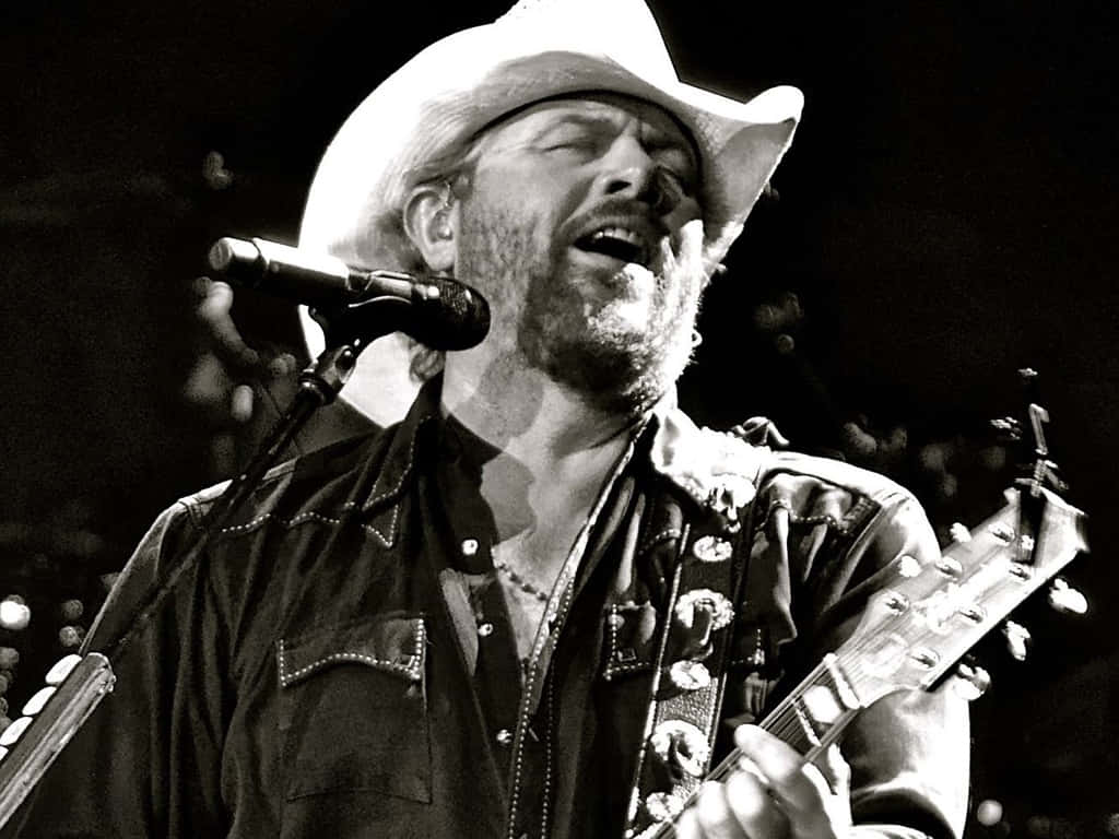 Toby Keith, cowboy hat, microphone, SD Desktop Wallpaper