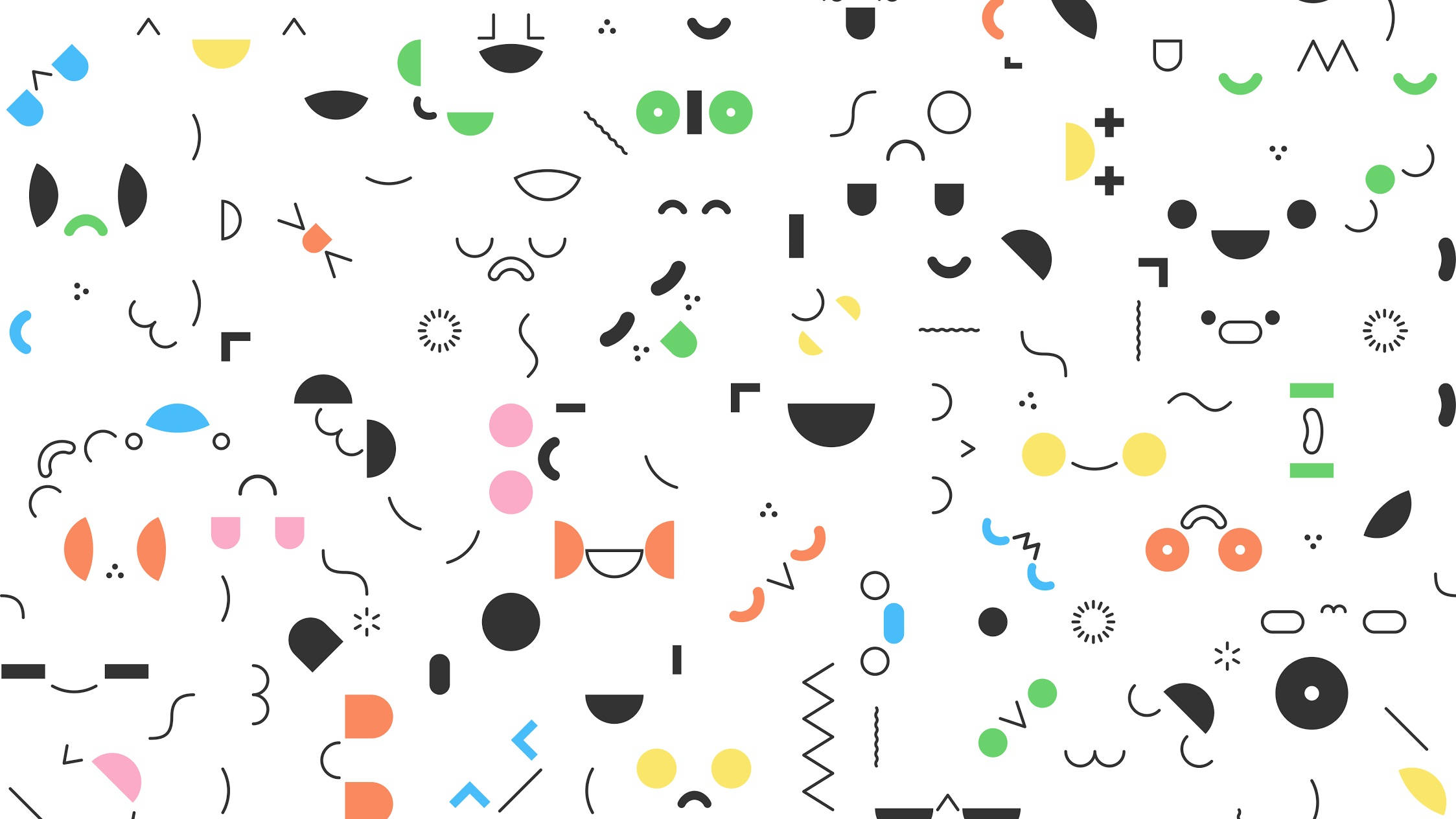 Toca Boca, pattern art, abstract geometric shapes, Full HD Desktop Wallpaper