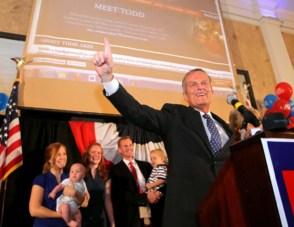 Todd Akin, campaign event, podium, SD Desktop Wallpaper