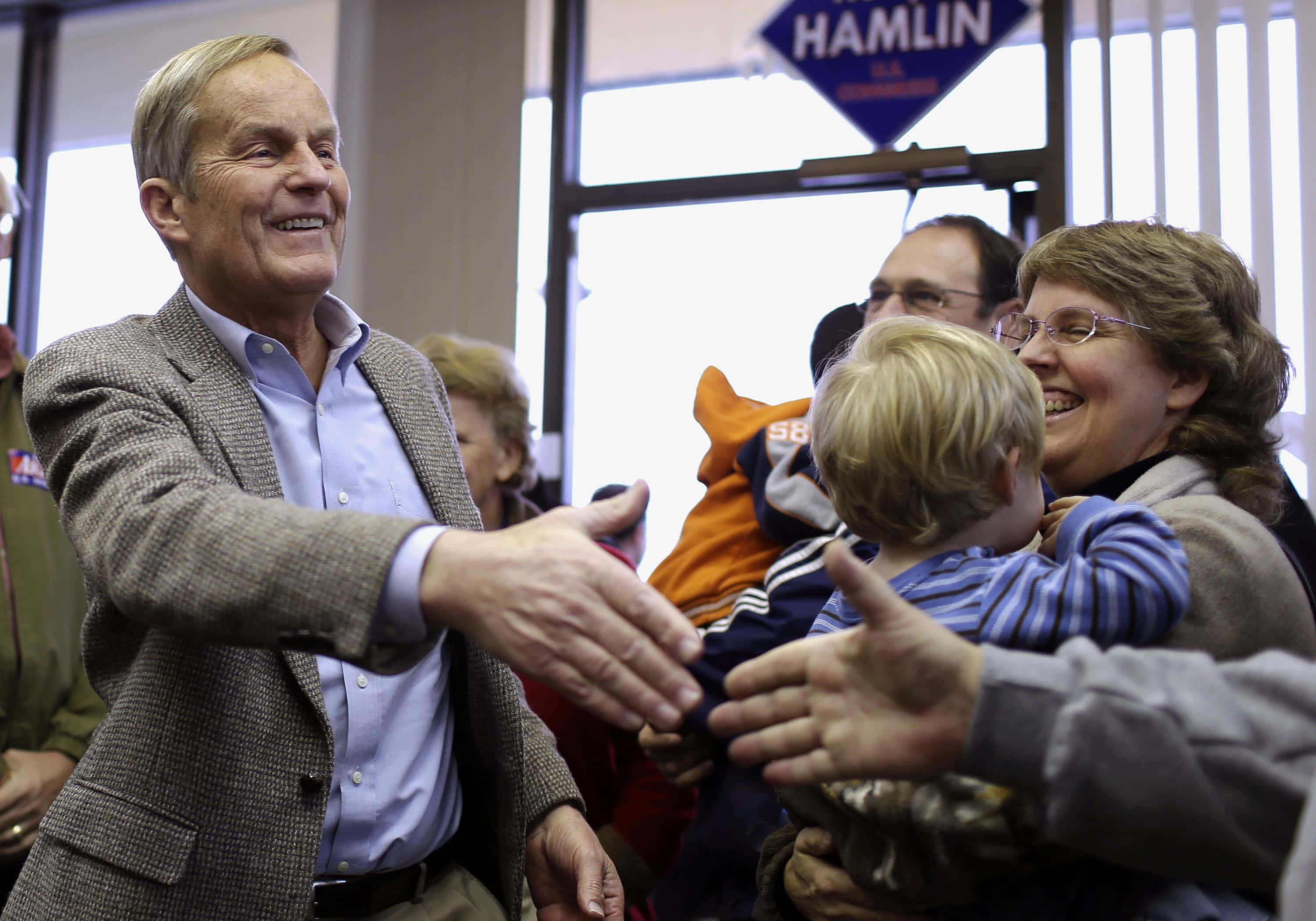 Todd Akin, tweed jacket, campaign event, 2K Desktop Wallpaper