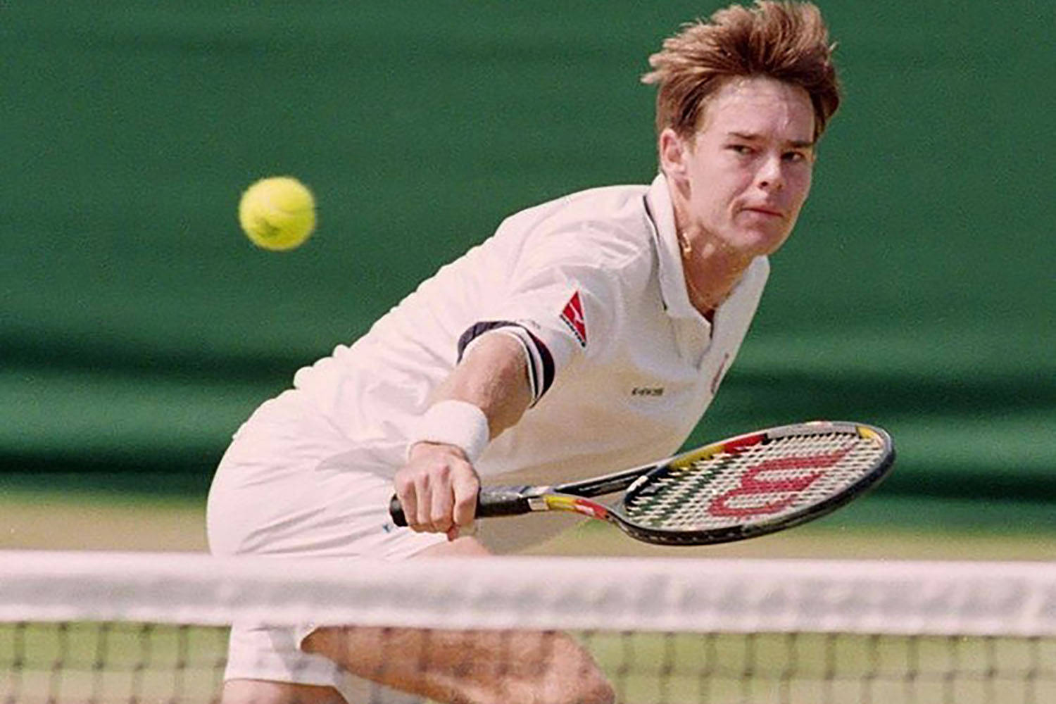 Todd Woodbridge, white attire, yellow ball, HD Desktop Wallpaper