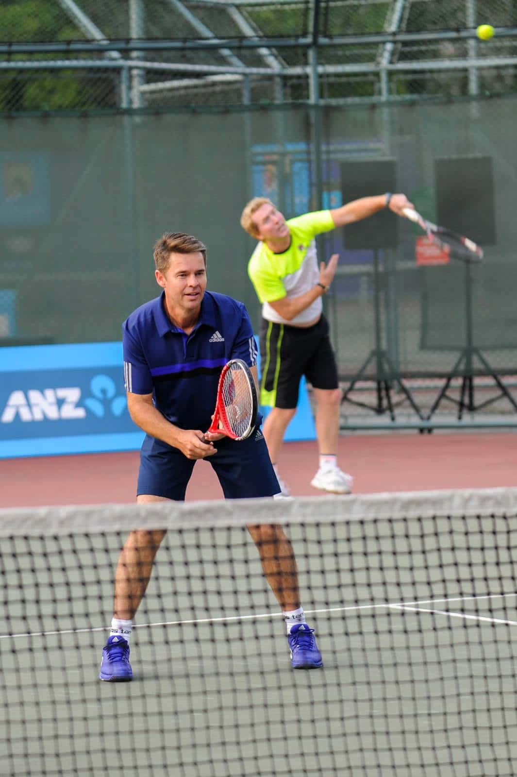 Todd Woodbridge, red court, forehand, HD Phone Wallpaper
