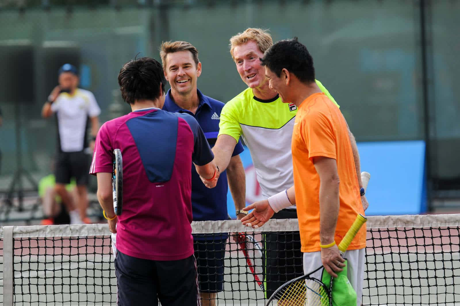 Todd Woodbridge, tennis players, shaking hands, HD Desktop Wallpaper