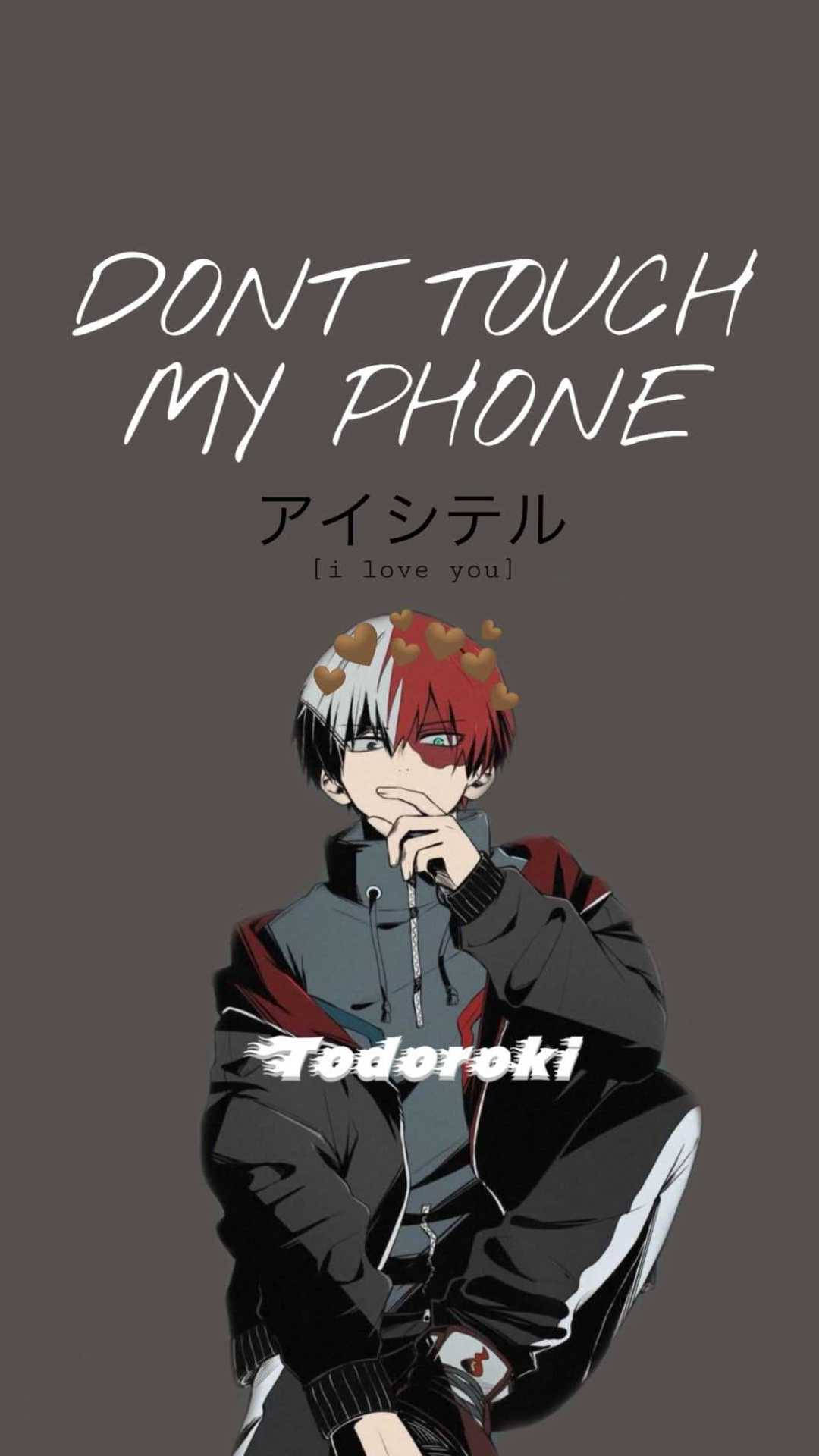 Todoroki, half red half white hair, heart-shaped bangs, Full HD Phone Wallpaper