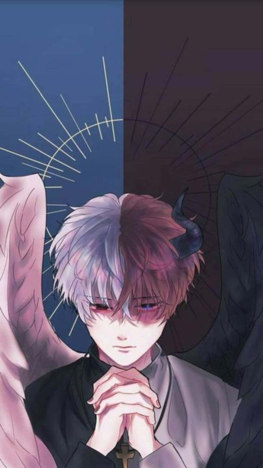 Todoroki, half angelic white hair, half demonic red hair, Full HD Phone Wallpaper