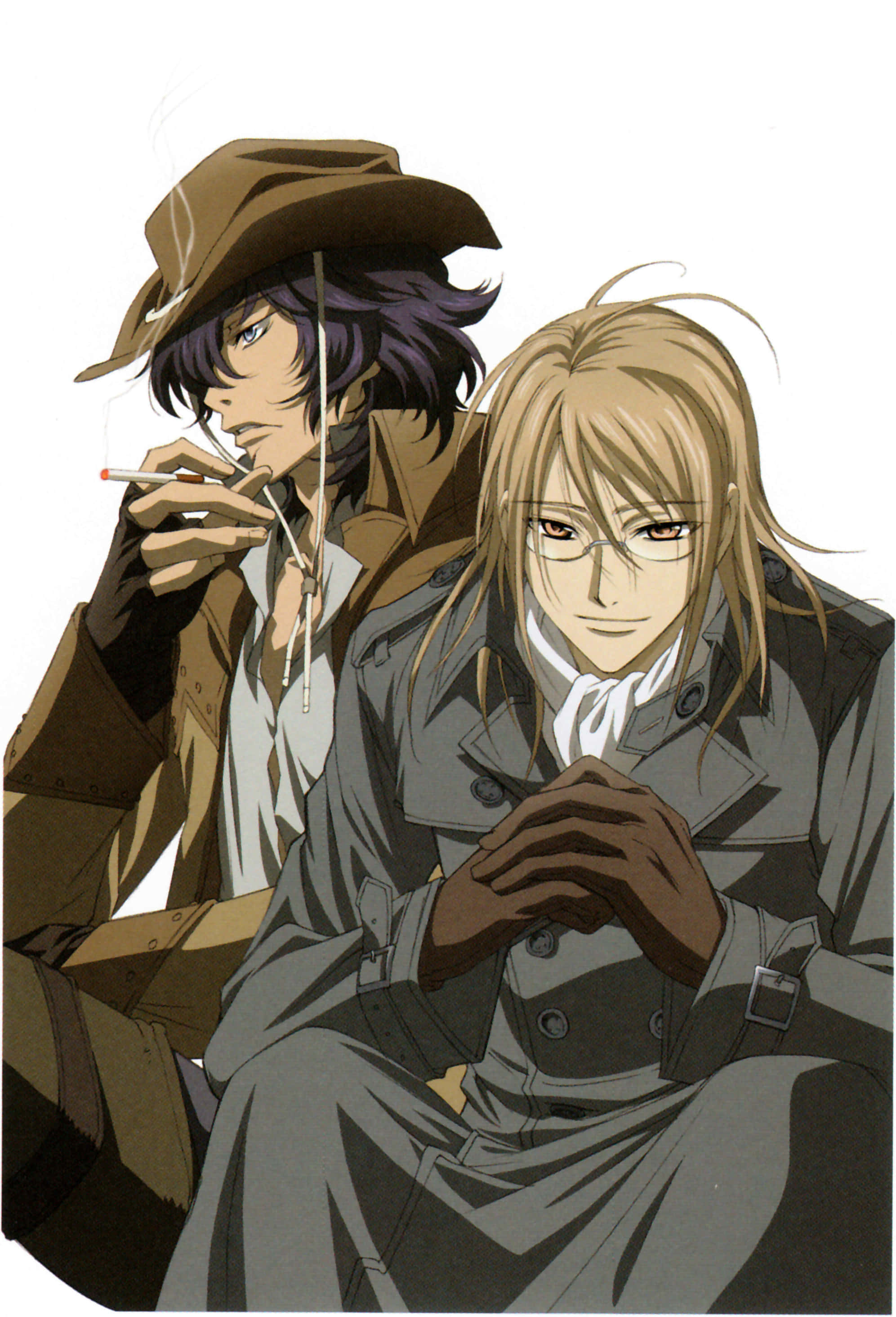 Toga Yagari, trench coat, cigarette, 2K Phone Wallpaper
