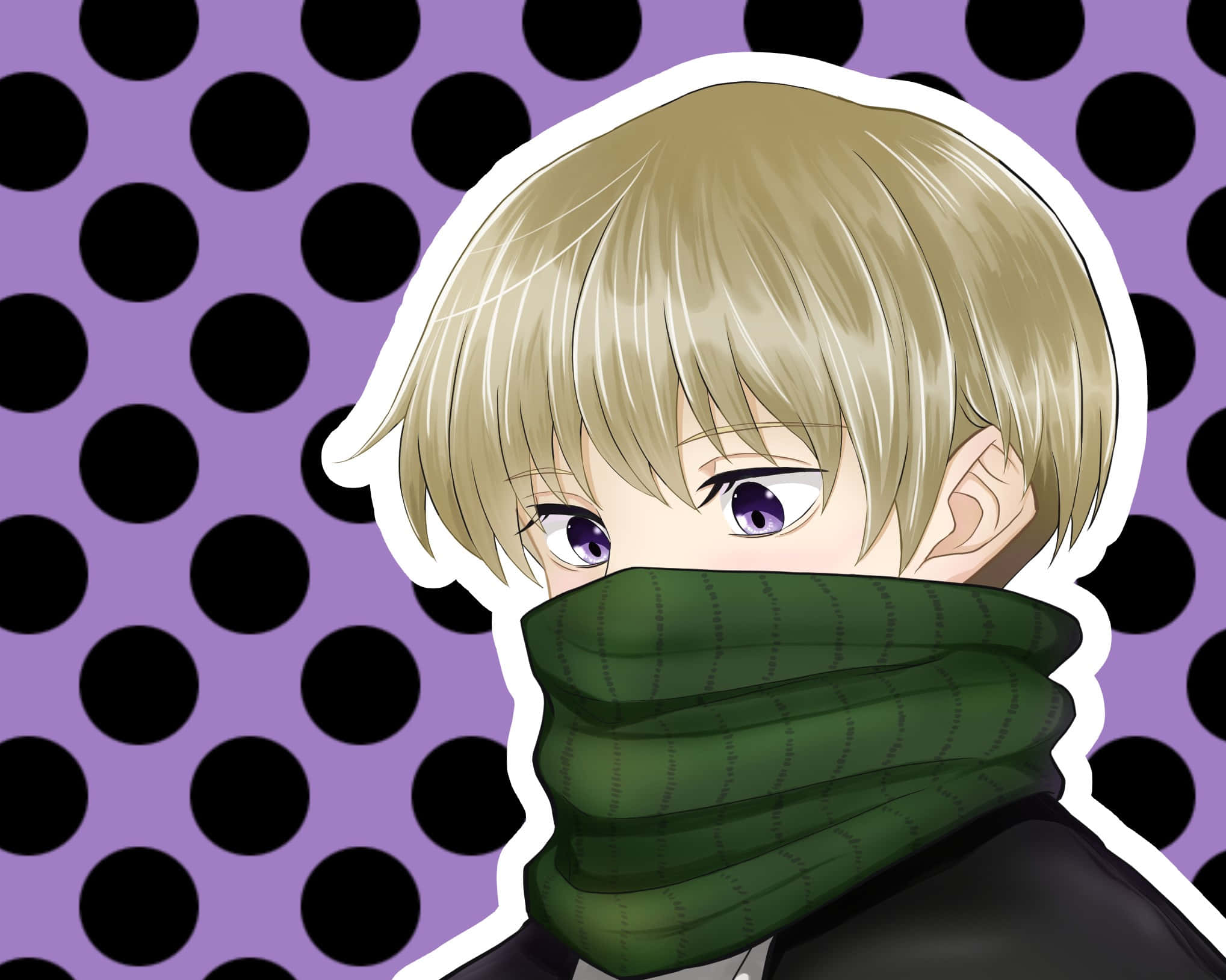 Toge Inumaki, blonde hair, purple eyes, Full HD Desktop Wallpaper