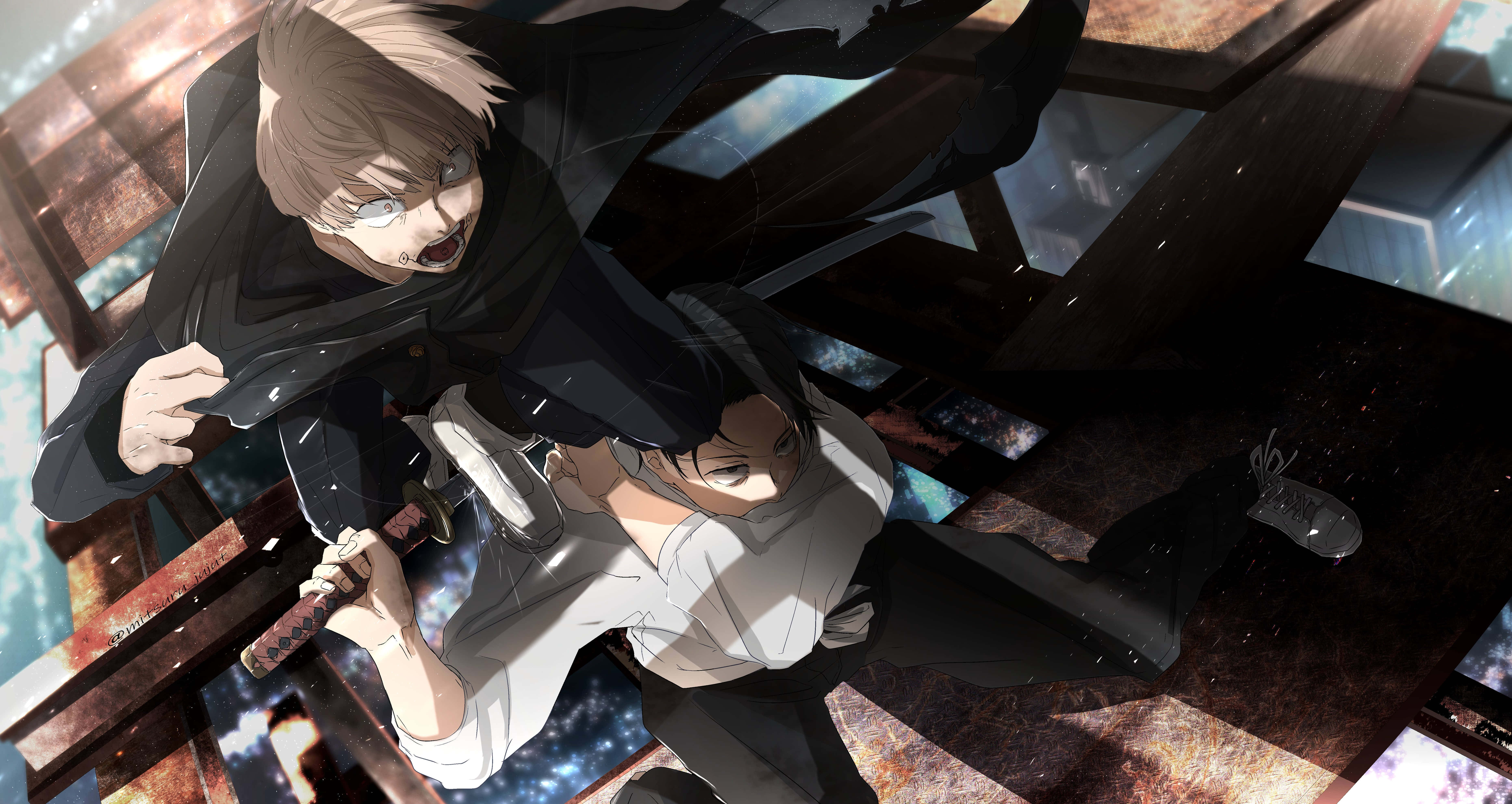 Toge Inumaki, rooftop, anime characters, 5K Desktop Wallpaper