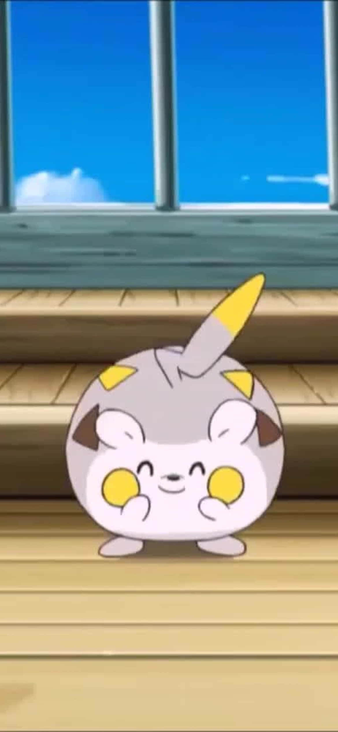 Togedemaru, gray and white, yellow cheeks, Full HD Phone Wallpaper