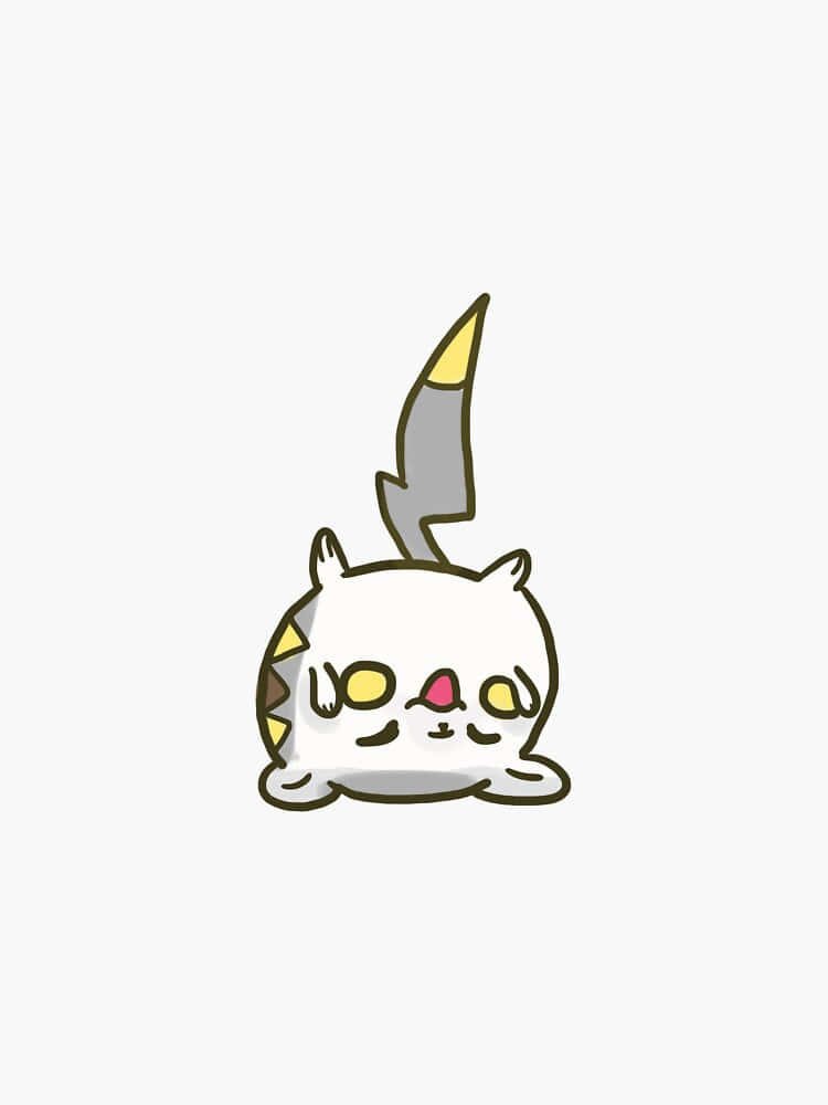 Togedemaru, lightning bolt tail, sleepy eyes, SD Phone Wallpaper