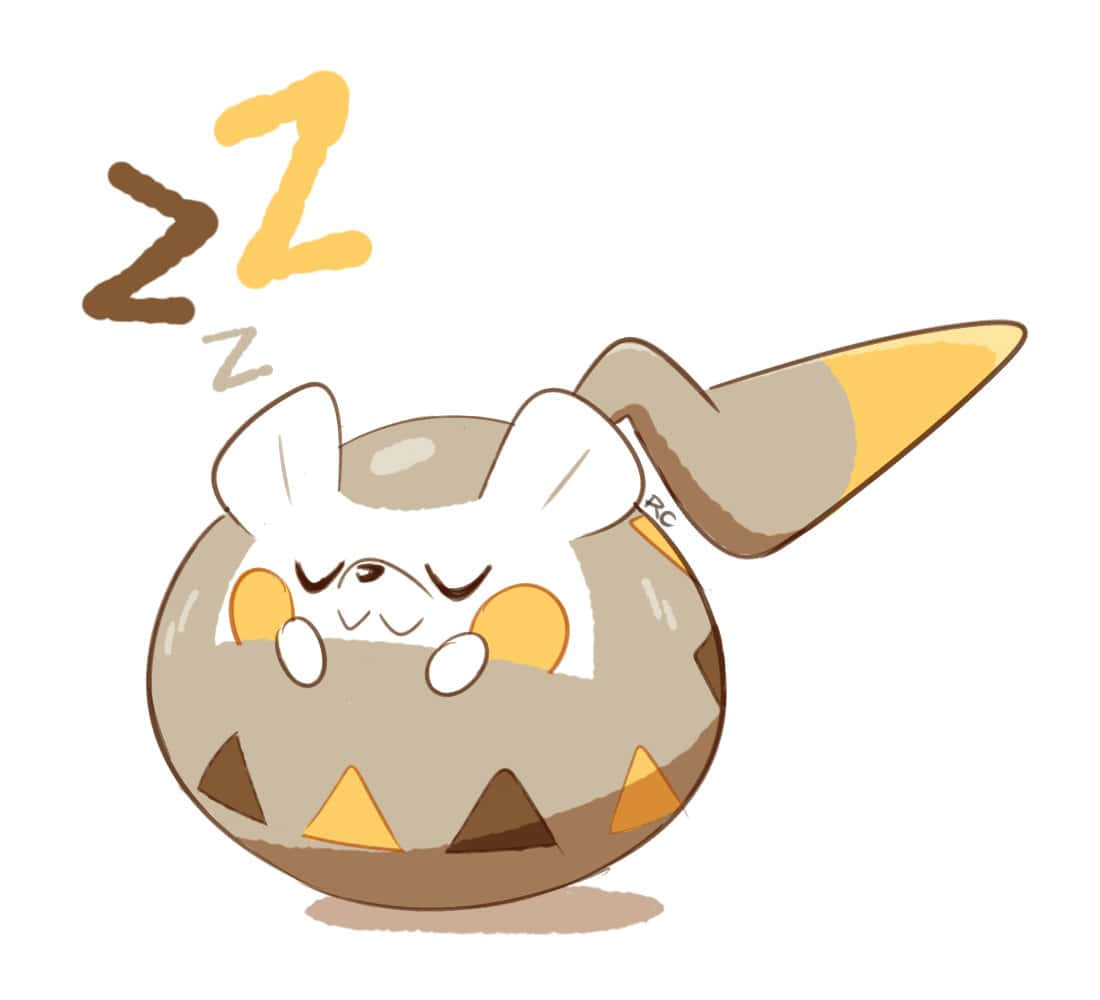 Togedemaru, zzz, cartoon, SD Desktop Wallpaper