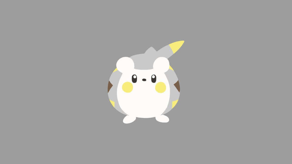 Togedemaru, gray body, yellow cheeks, SD Desktop Wallpaper