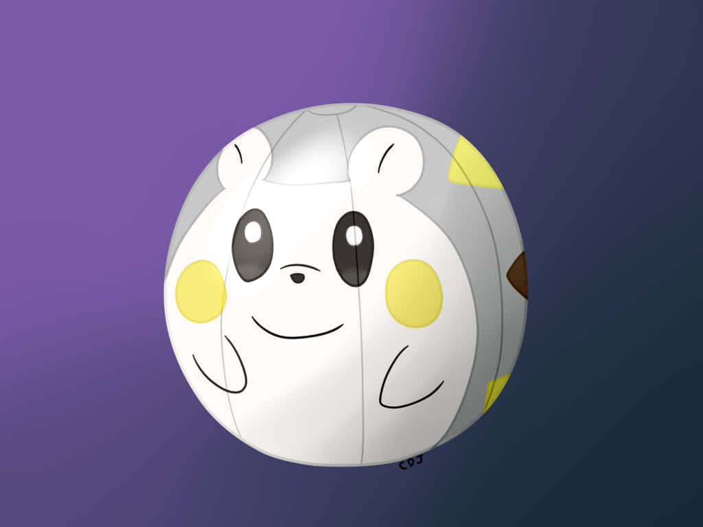 Togedemaru, yellow cheeks, smiling face, SD Desktop Wallpaper