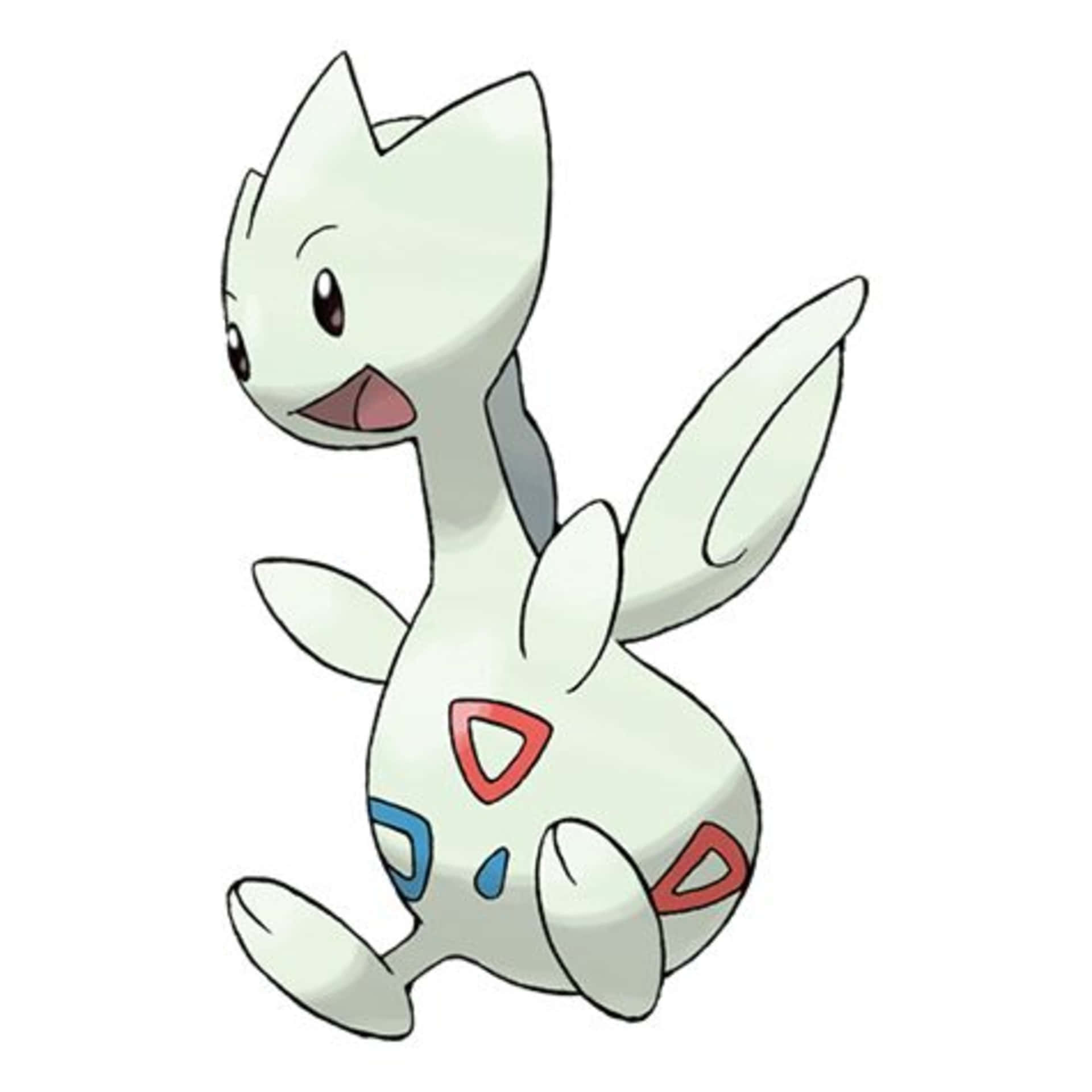 Togetic, white, red, Full HD Desktop Wallpaper