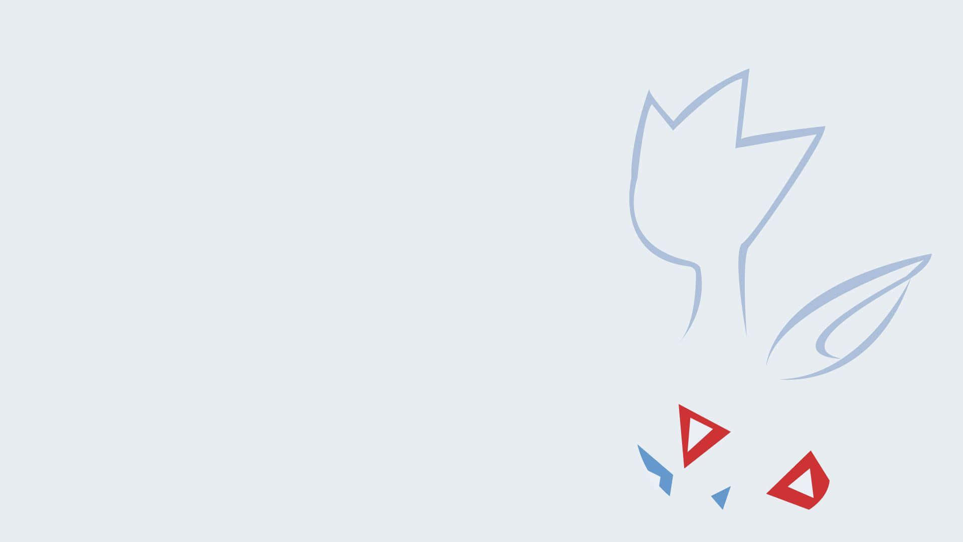 Togetic, minimalist line art, stylized tulip, Full HD Desktop Wallpaper