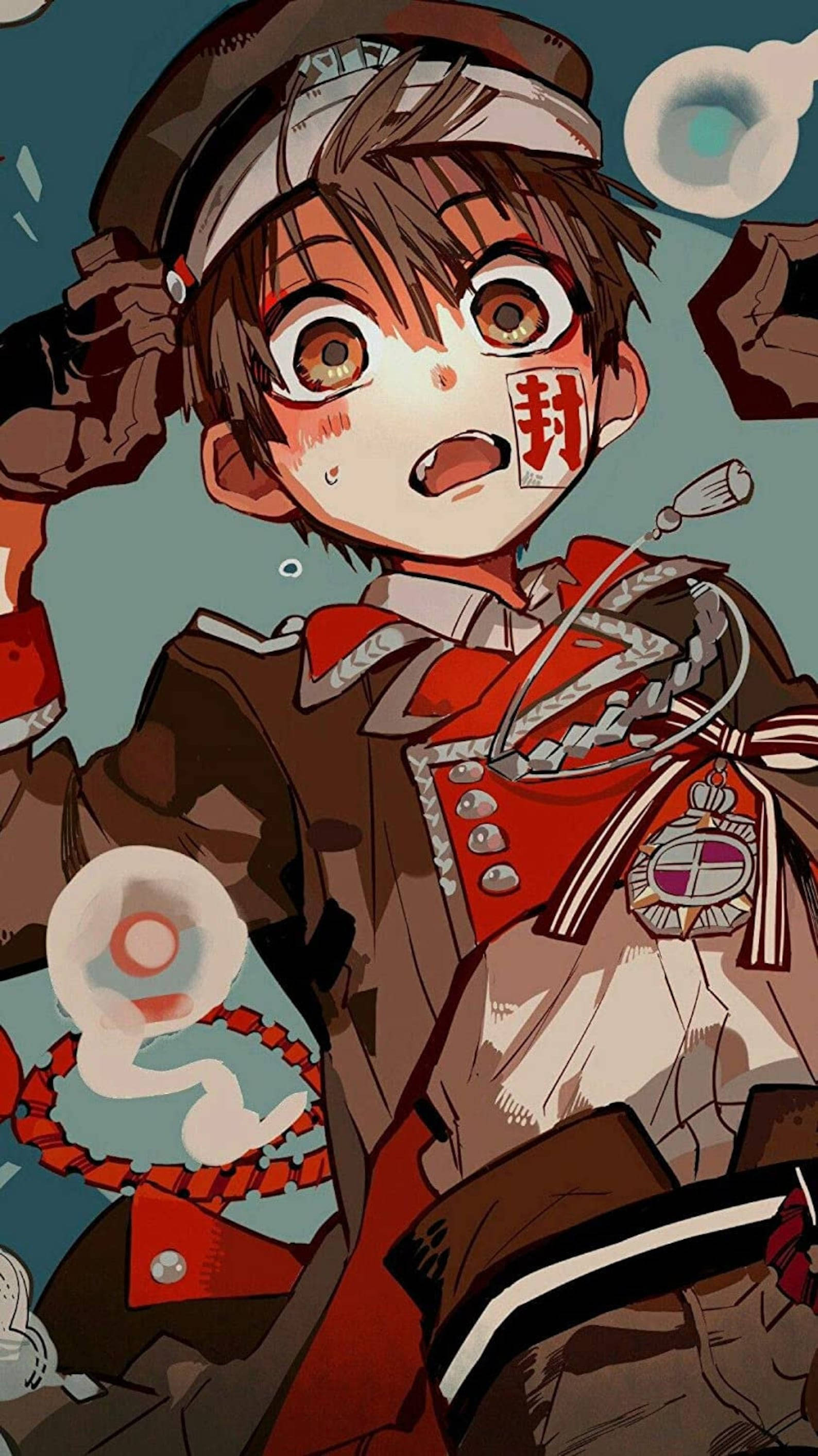 Toilet Bound Hanako Kun, military uniform, red seal, 2K Phone Wallpaper