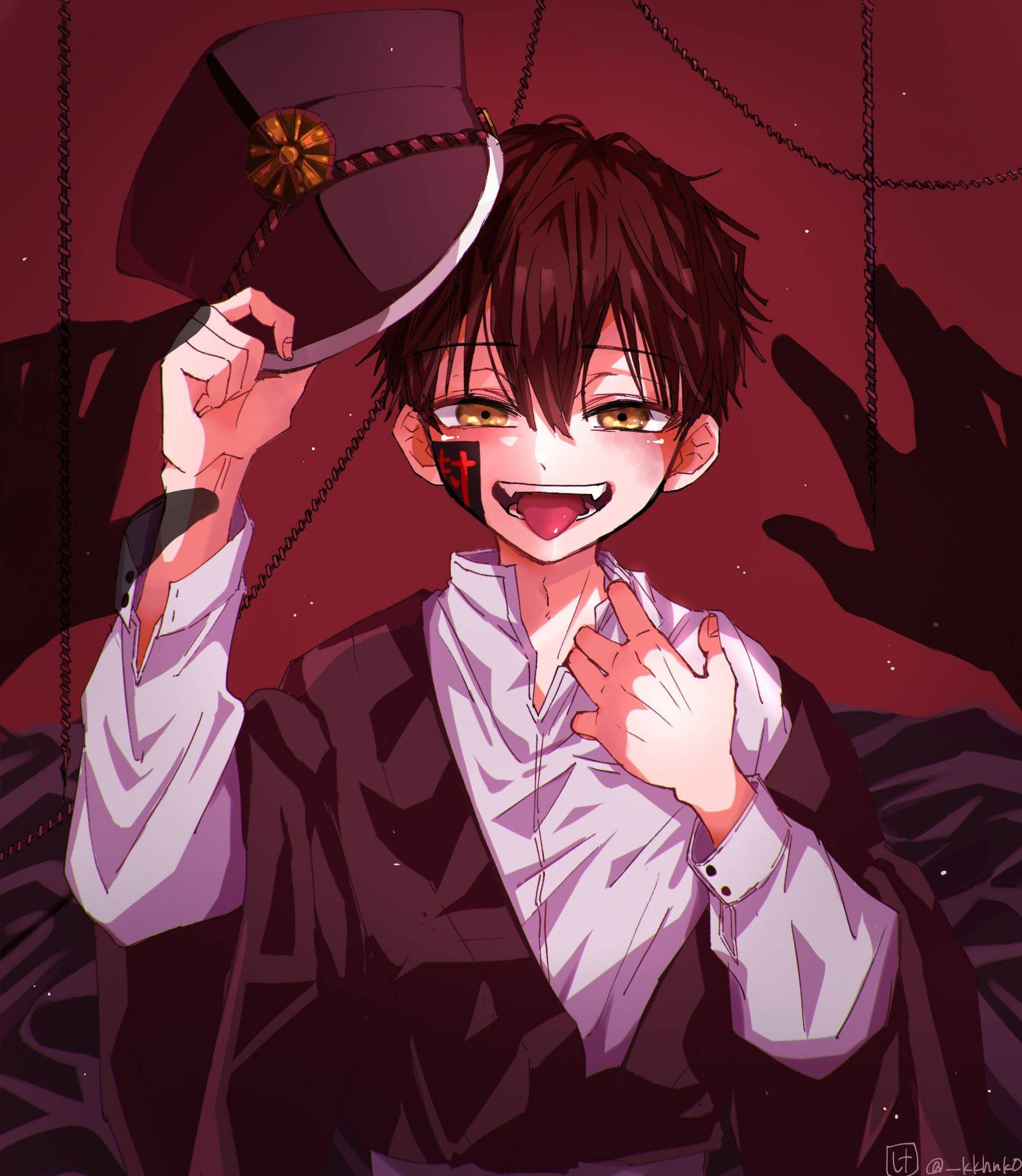 Toilet Bound Hanako Kun, brown hair, golden eyes, Full HD Phone Wallpaper
