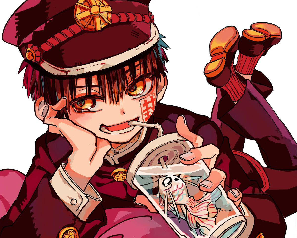 Toilet Bound Hanako Kun, maroon uniform, stitched cheek, SD Desktop Wallpaper