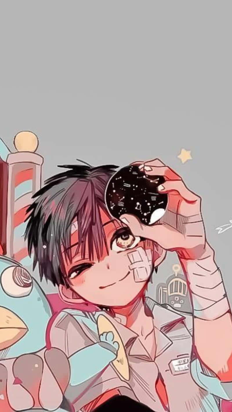 Hanako Kun, bandaged face, starry orb, HD Phone Wallpaper