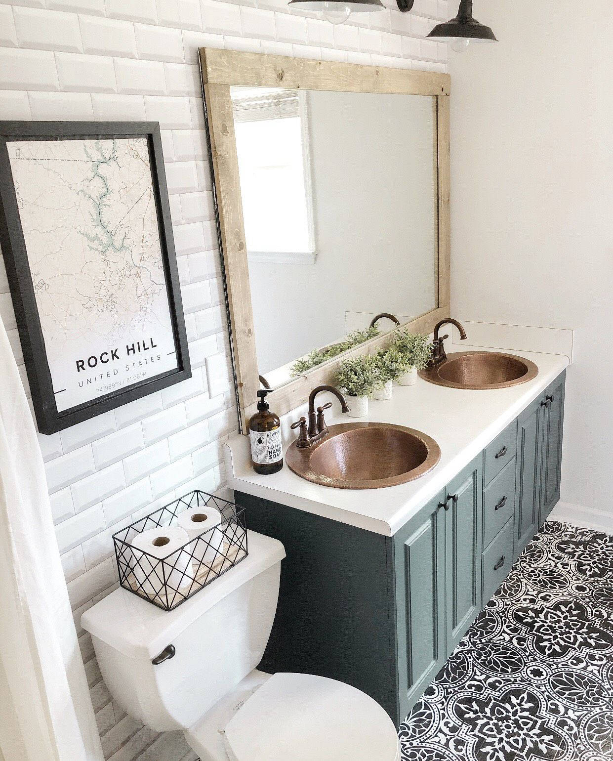 modern toilet, powder room, white subway tiles, HD Phone Wallpaper