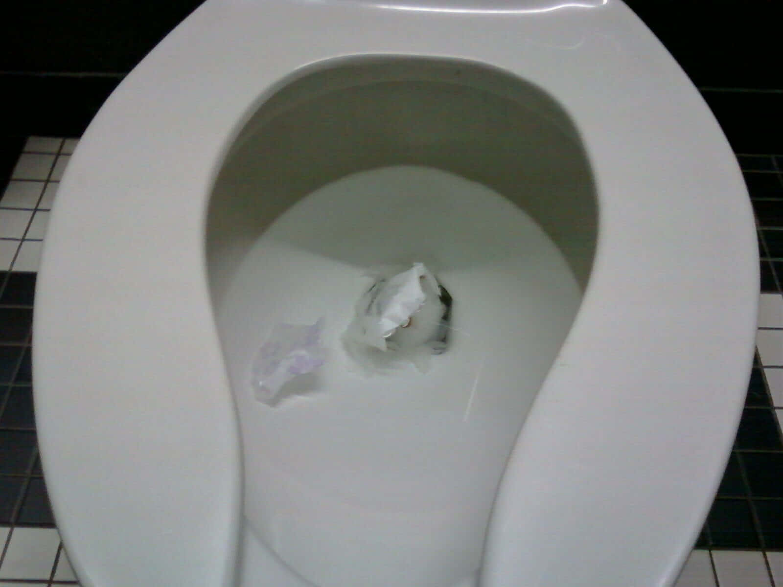 white ceramic toilet, crumpled tissue paper, water, HD Desktop Wallpaper