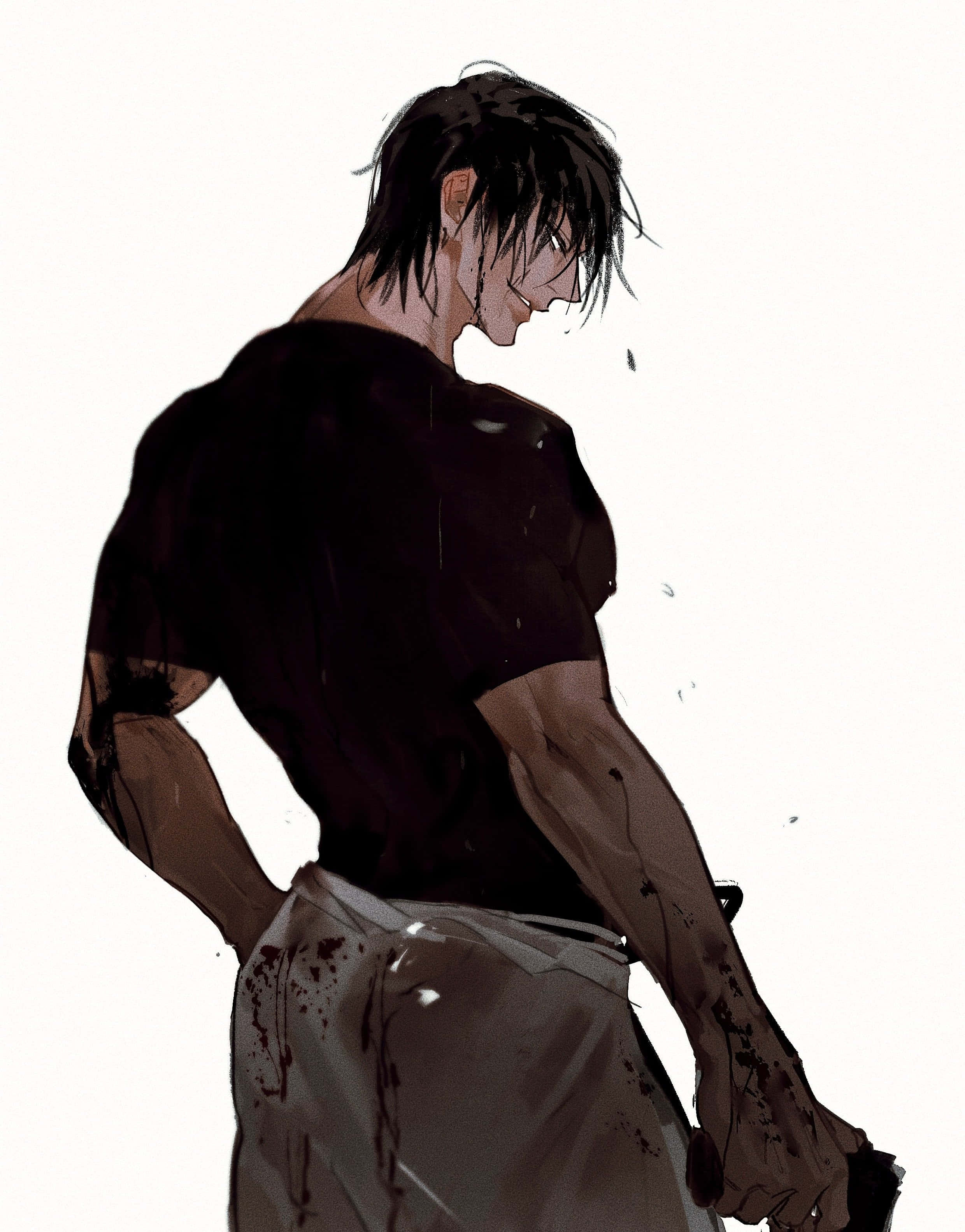 Toji Fushiguro, anime man, dark hair, 2K Phone Wallpaper
