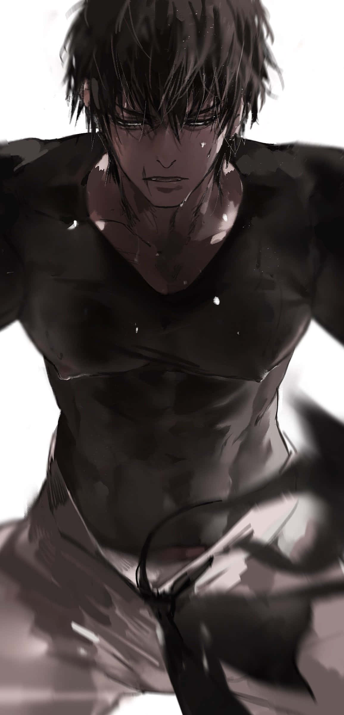 Toji Fushiguro, muscular anime man, dark hair, Full HD Phone Wallpaper