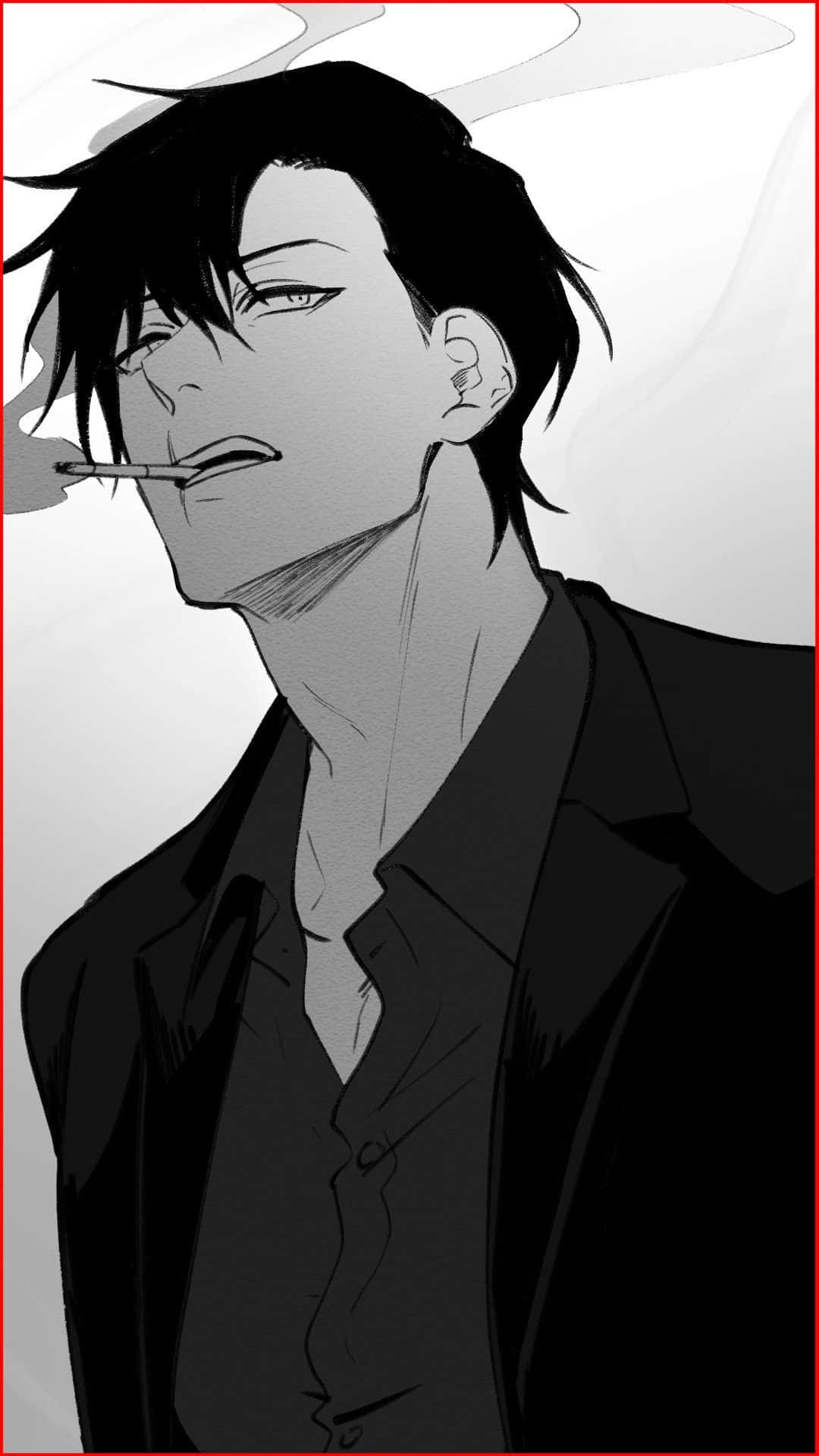 Toji Fushiguro, monochrome, anime-style, Full HD Phone Wallpaper