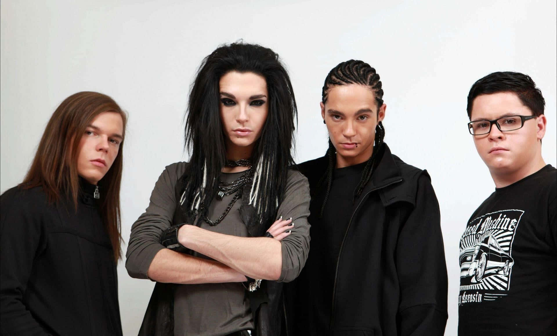 Tokio Hotel, band portrait, edgy hairstyles, Full HD Desktop Wallpaper
