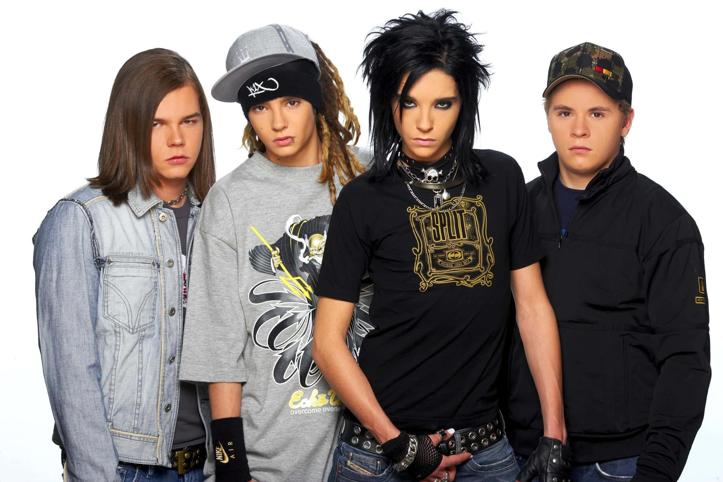 Tokio Hotel, band portrait, edgy hairstyles, Full HD Desktop Wallpaper