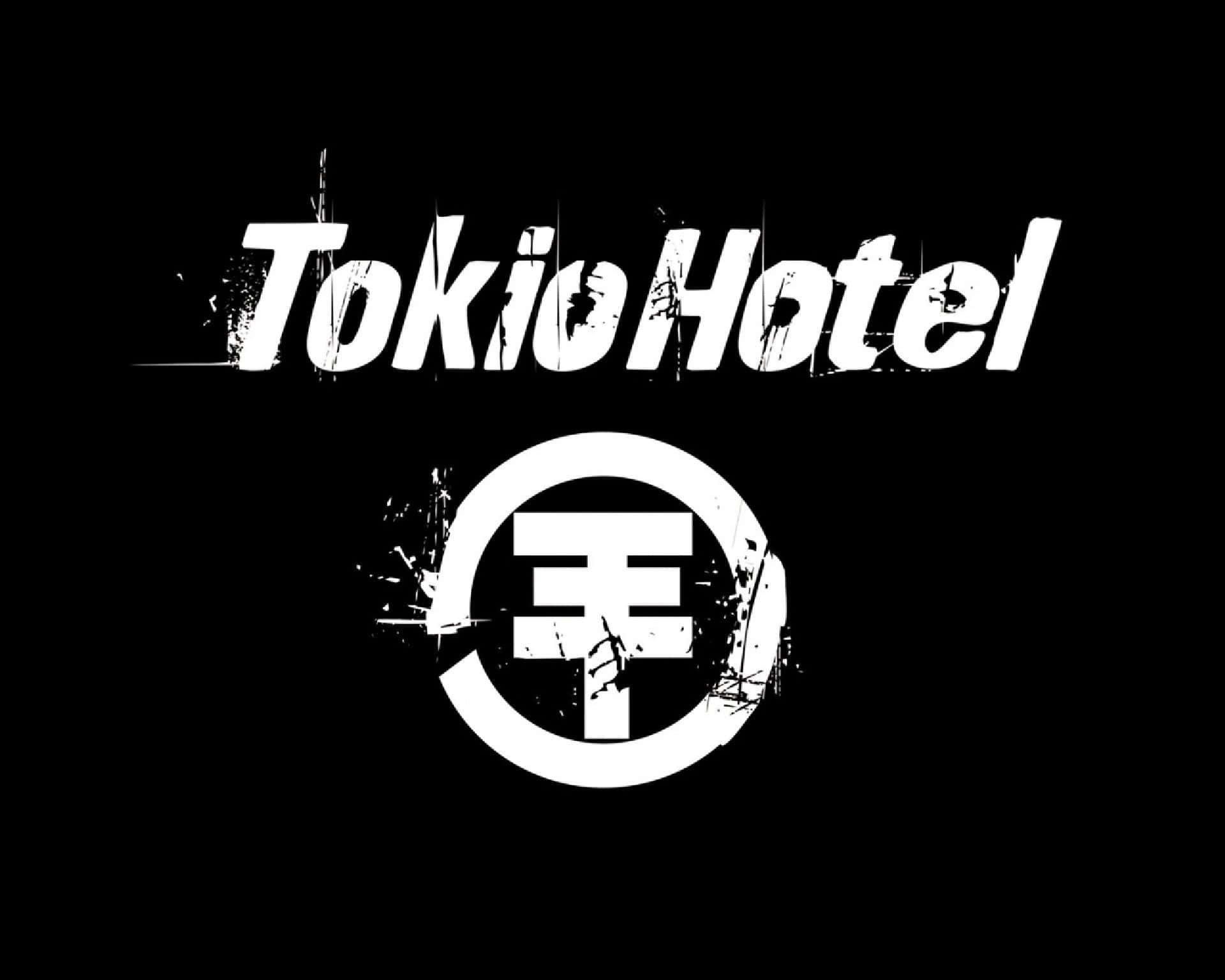 Tokio Hotel, band logo, distressed texture, Full HD Desktop Wallpaper
