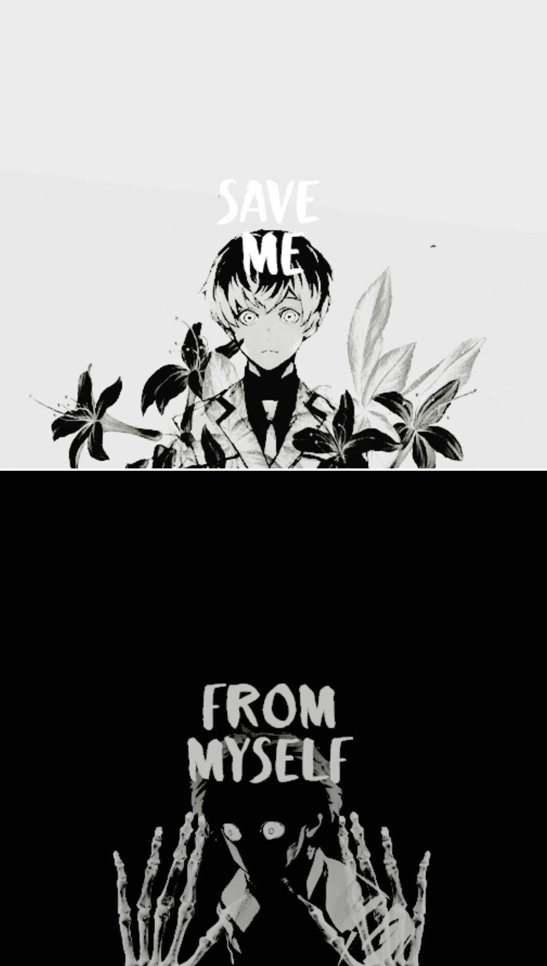 Tokyo Ghoul Aesthetic, anime-style, black and white, HD Phone Wallpaper