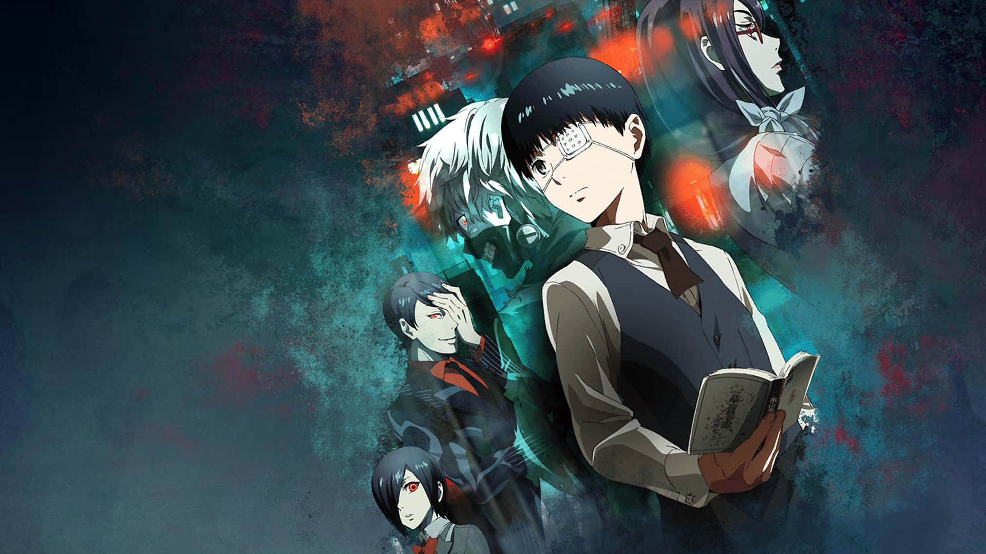 Tokyo Ghoul, anime characters, glowing eyes, Full HD Desktop Wallpaper