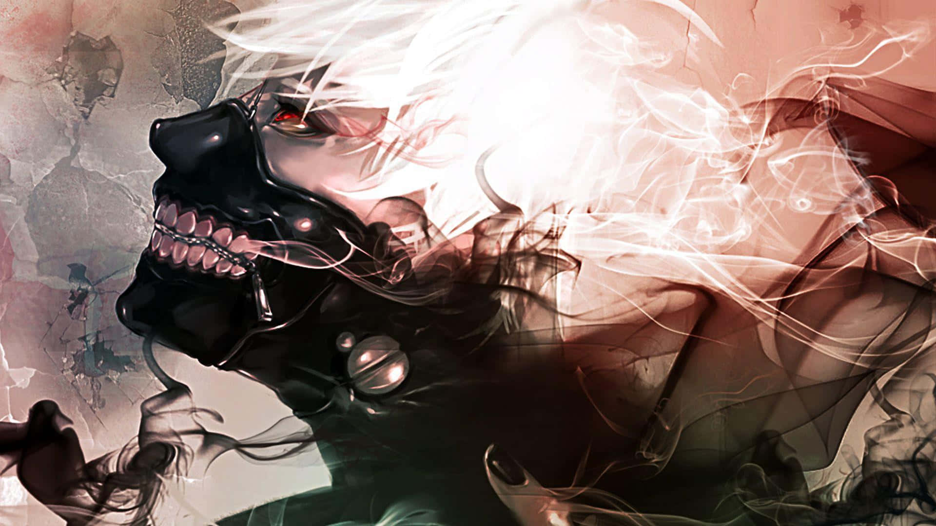 Tokyo Ghoul, white hair, black skull mask, Full HD Desktop Wallpaper