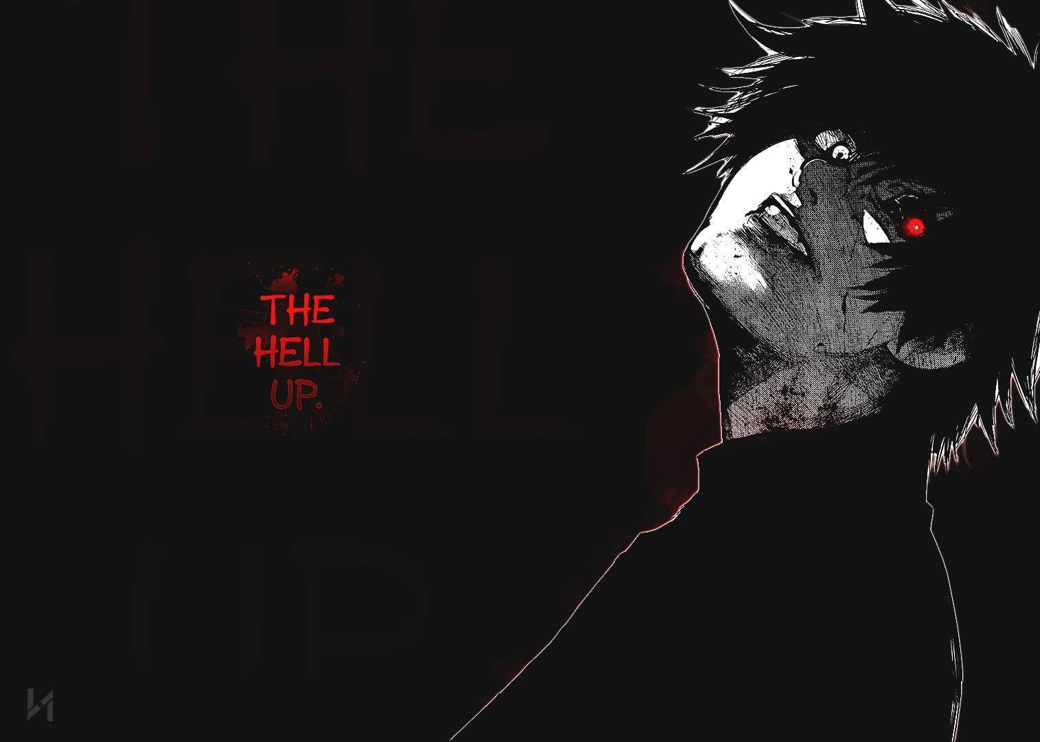 Tokyo Ghoul, glowing red eye, sharp teeth, HD Desktop Wallpaper
