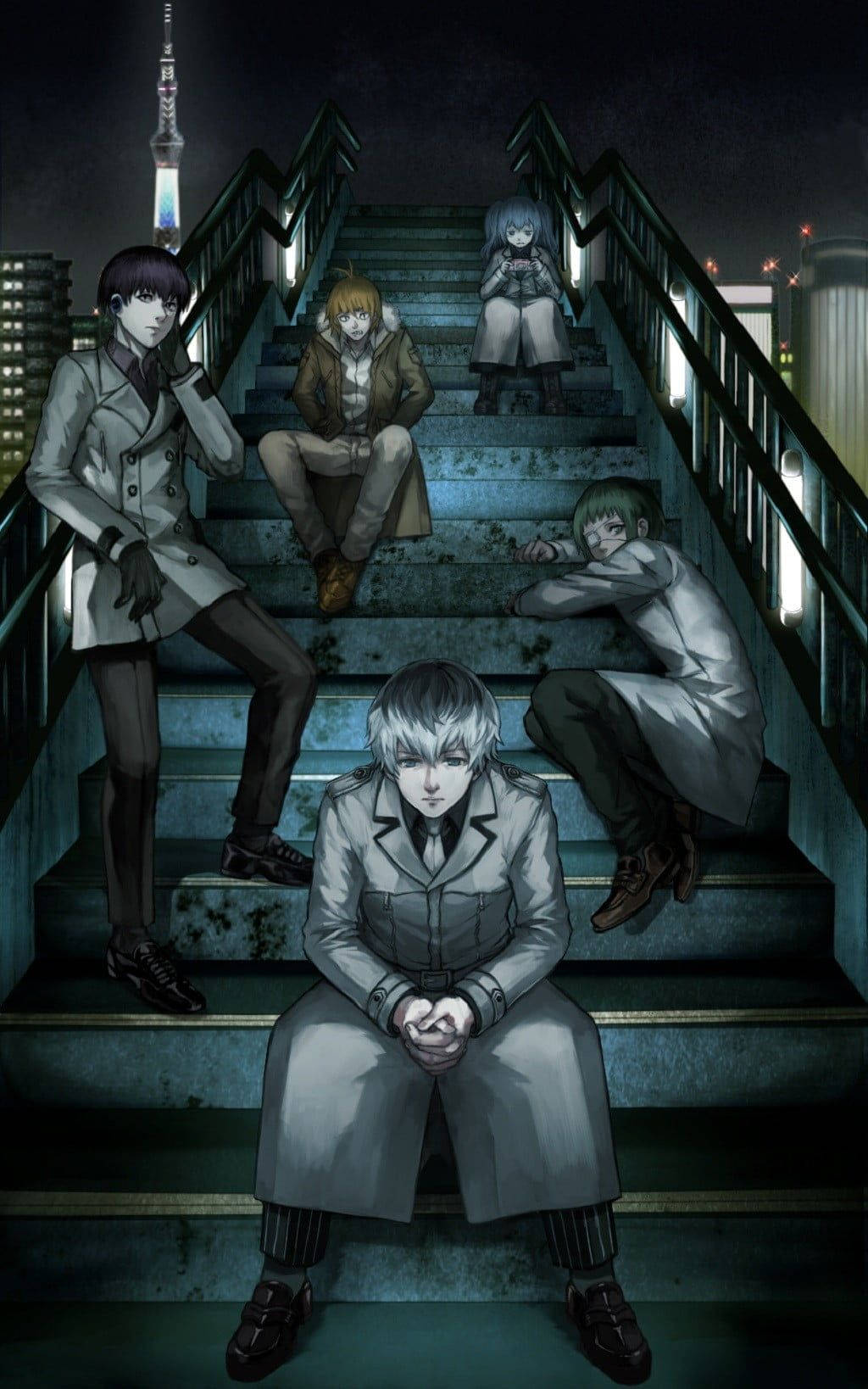 Tokyo Ghoul, iPhone background, trench coats, HD Phone Wallpaper
