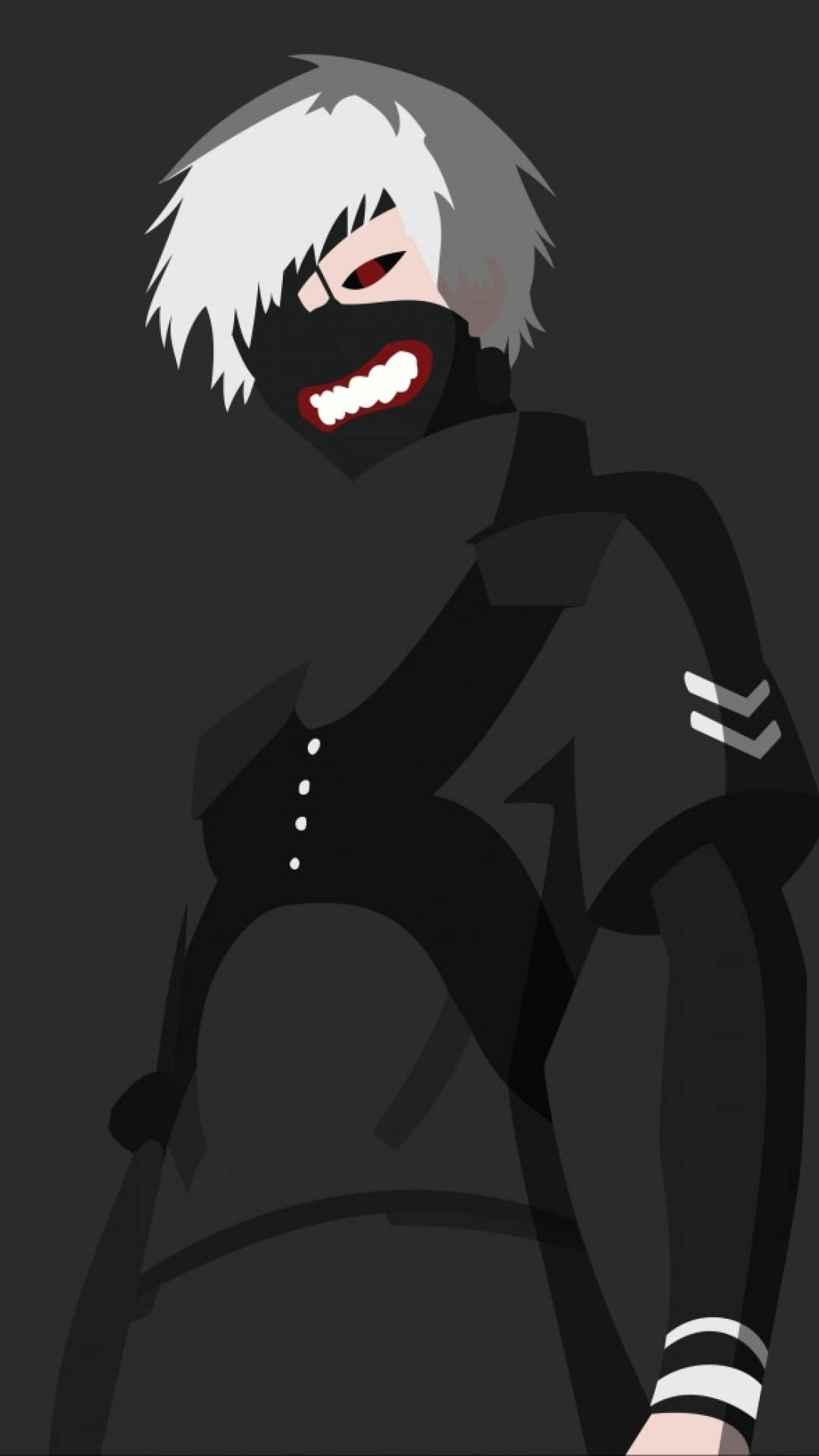 Tokyo Ghoul, iPhone, white hair, Full HD Phone Wallpaper