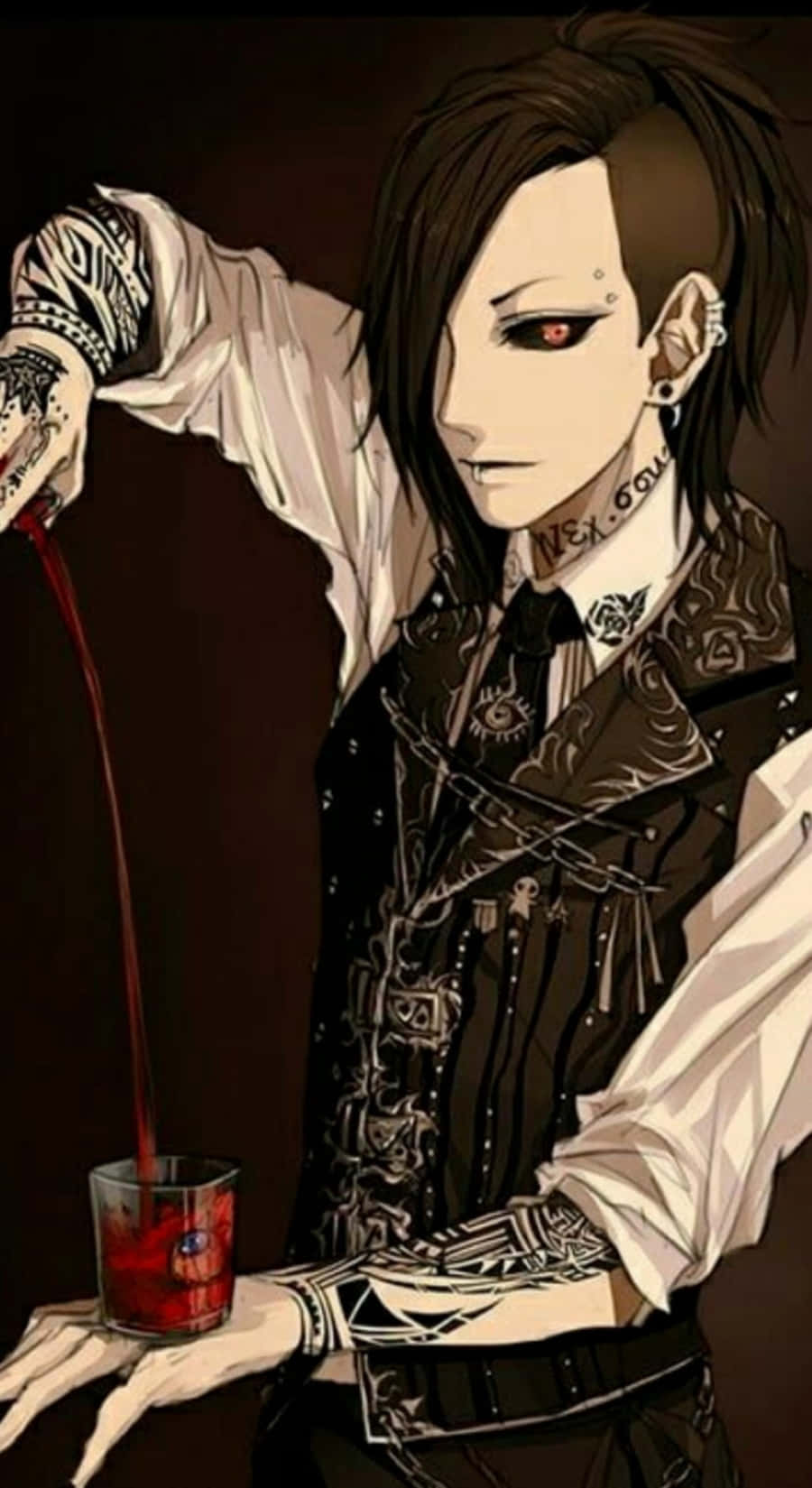 Tokyo Ghoul Uta, dark hair, red eyes, HD Phone Wallpaper