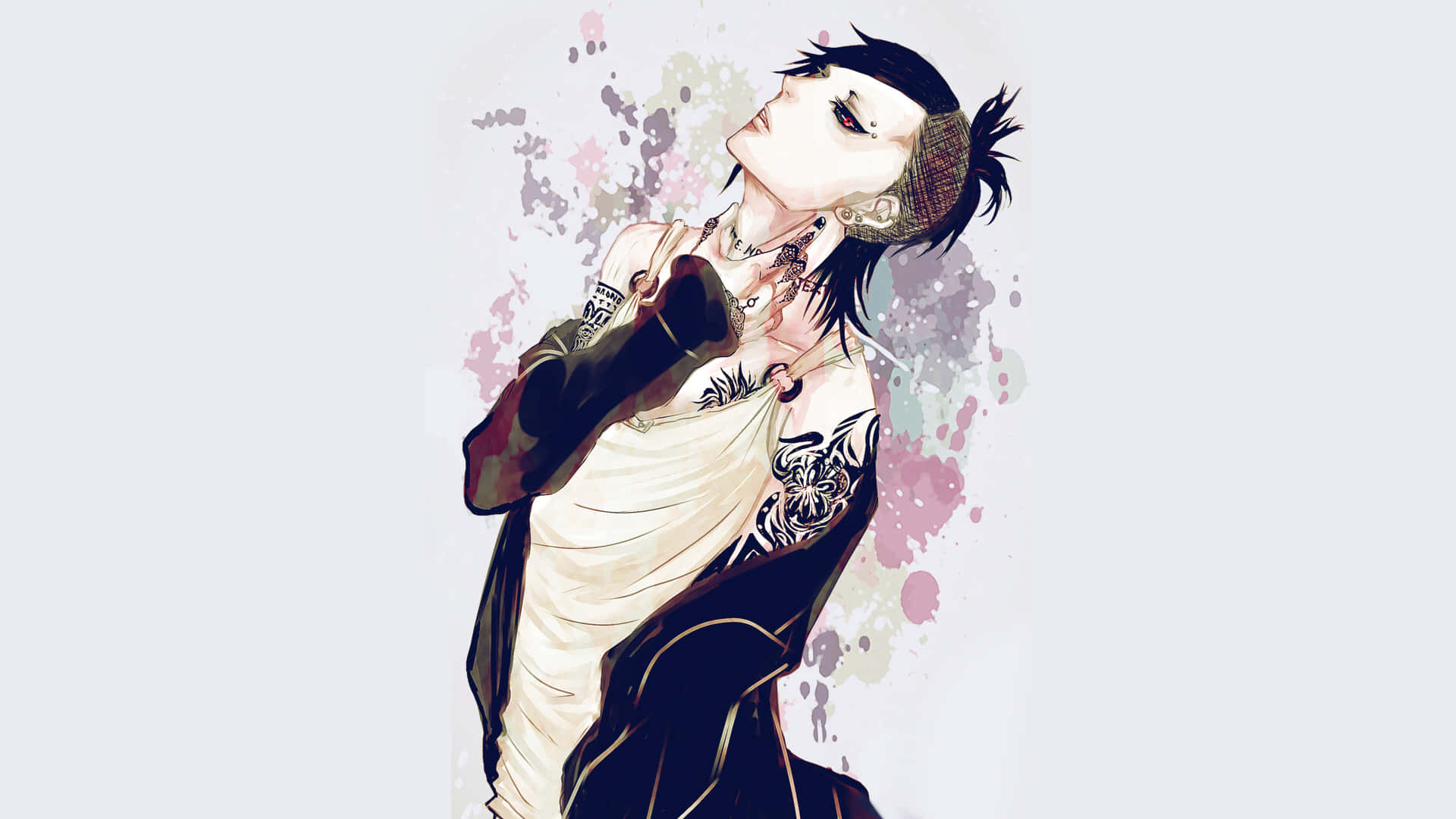Tokyo Ghoul Uta, Uta, intricate facial tattoos, Full HD Desktop Wallpaper