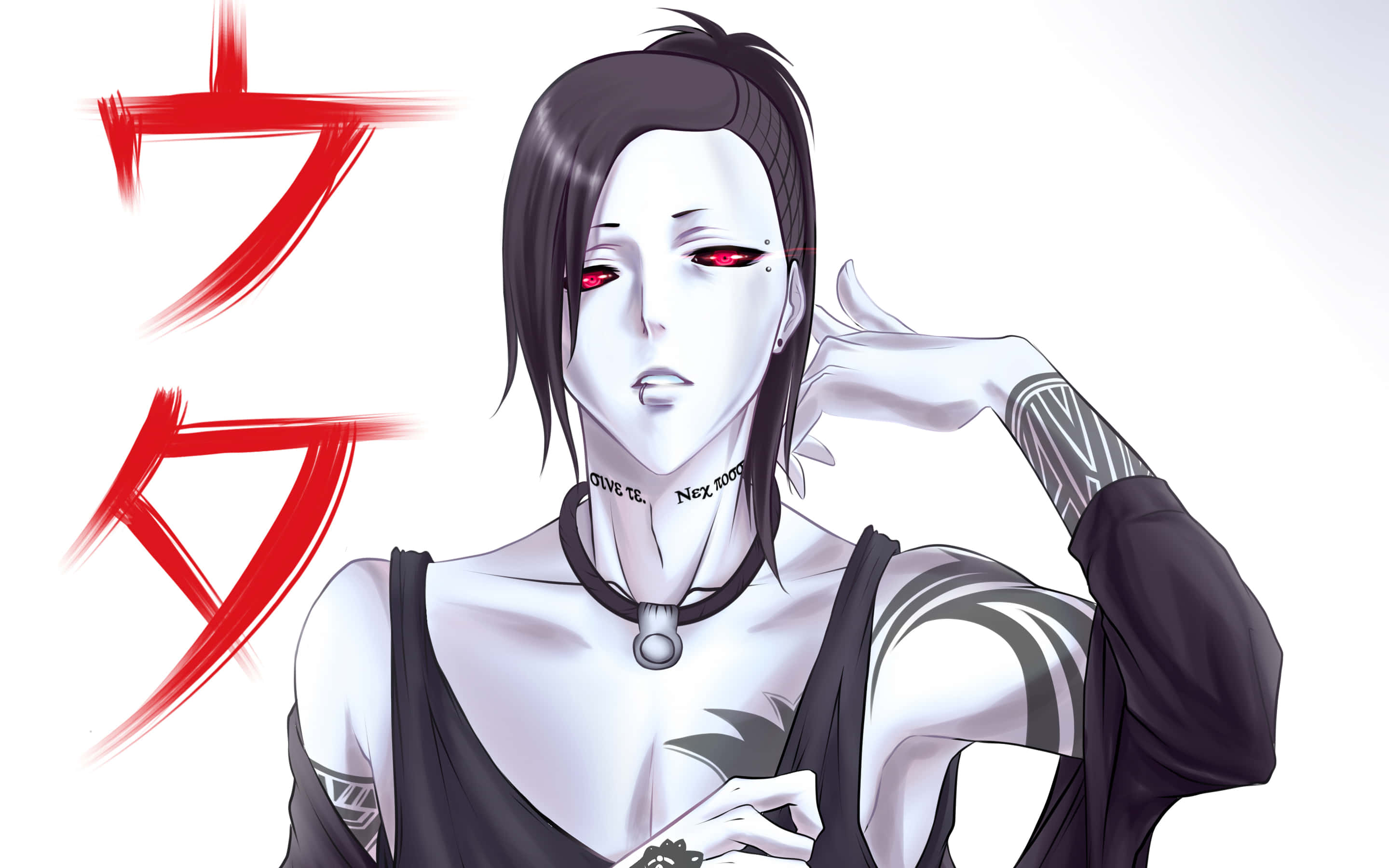 Tokyo Ghoul Uta, Uta, red eyes, 2K Desktop Wallpaper