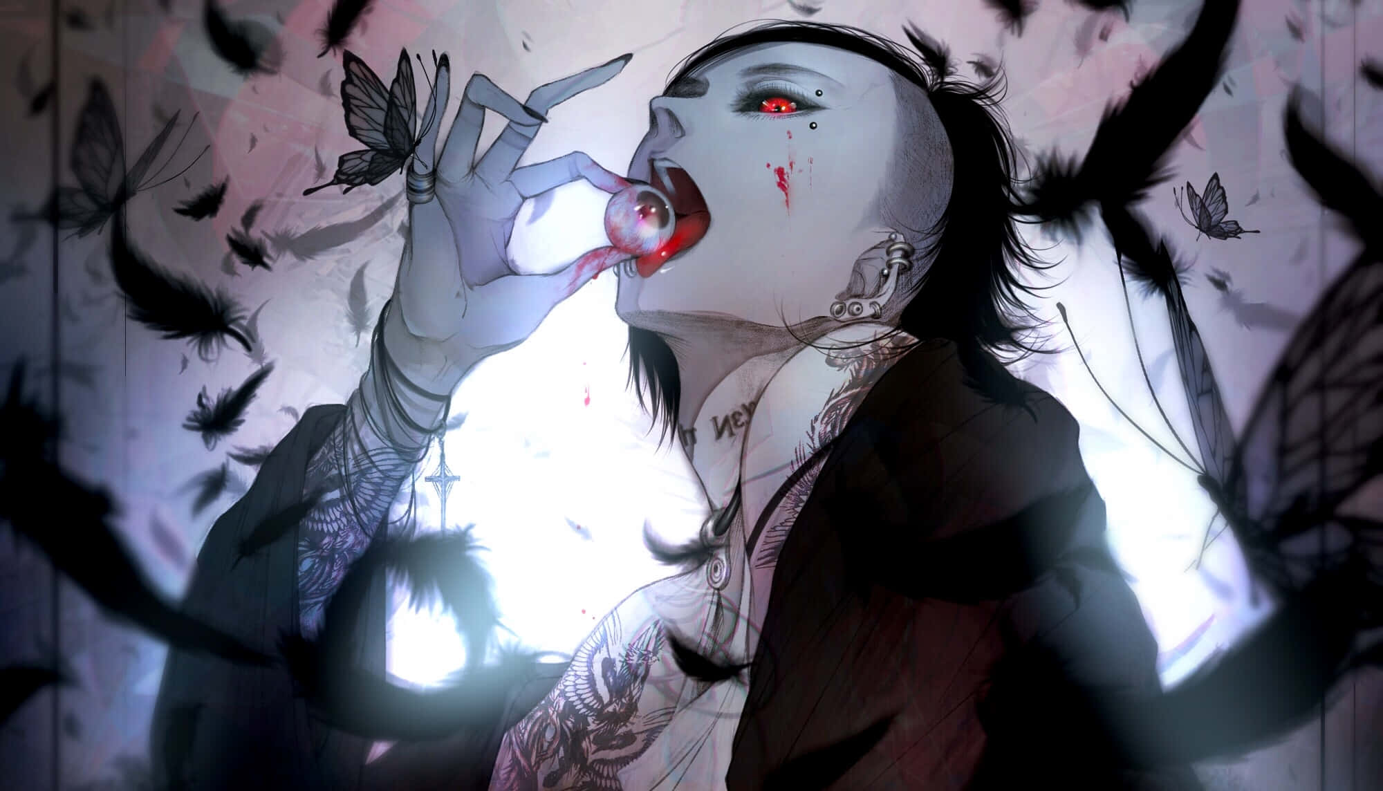 Tokyo Ghoul Uta, Uta, red eyes, Full HD Desktop Wallpaper