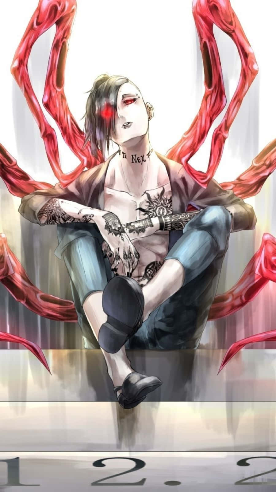 Uta, Tokyo Ghoul, red eyes, HD Phone Wallpaper