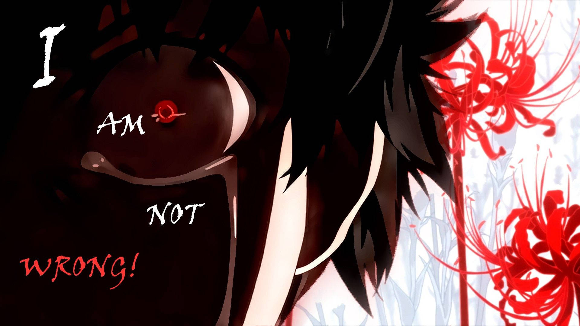 Tokyo Ghoul, red eyes, dark hair, Full HD Desktop Wallpaper