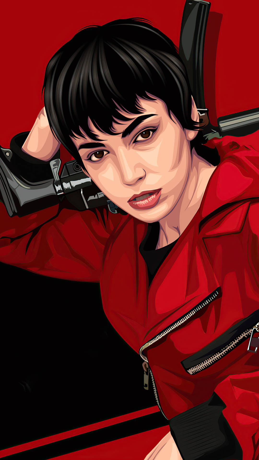 Money Heist, Tokyo, red jacket, Full HD Phone Wallpaper