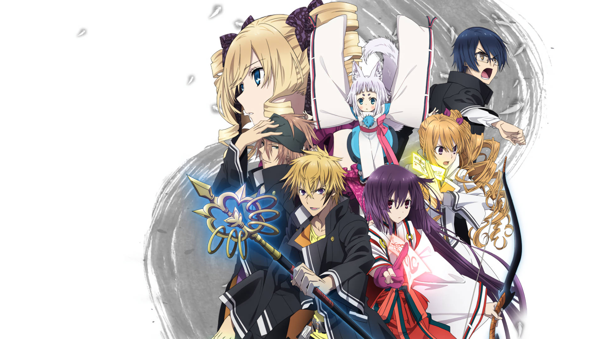 Tokyo Ravens, anime group, seven characters, Full HD Desktop Wallpaper