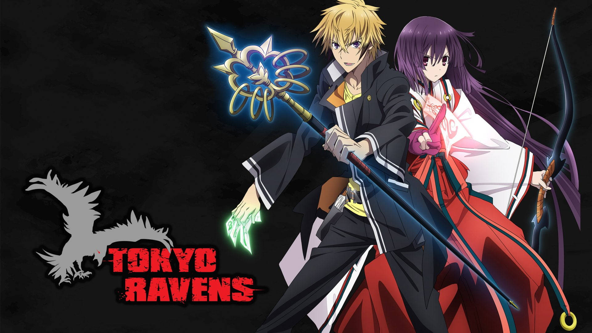 Tokyo Ravens, childhood friends, glowing staff, Full HD Desktop Wallpaper