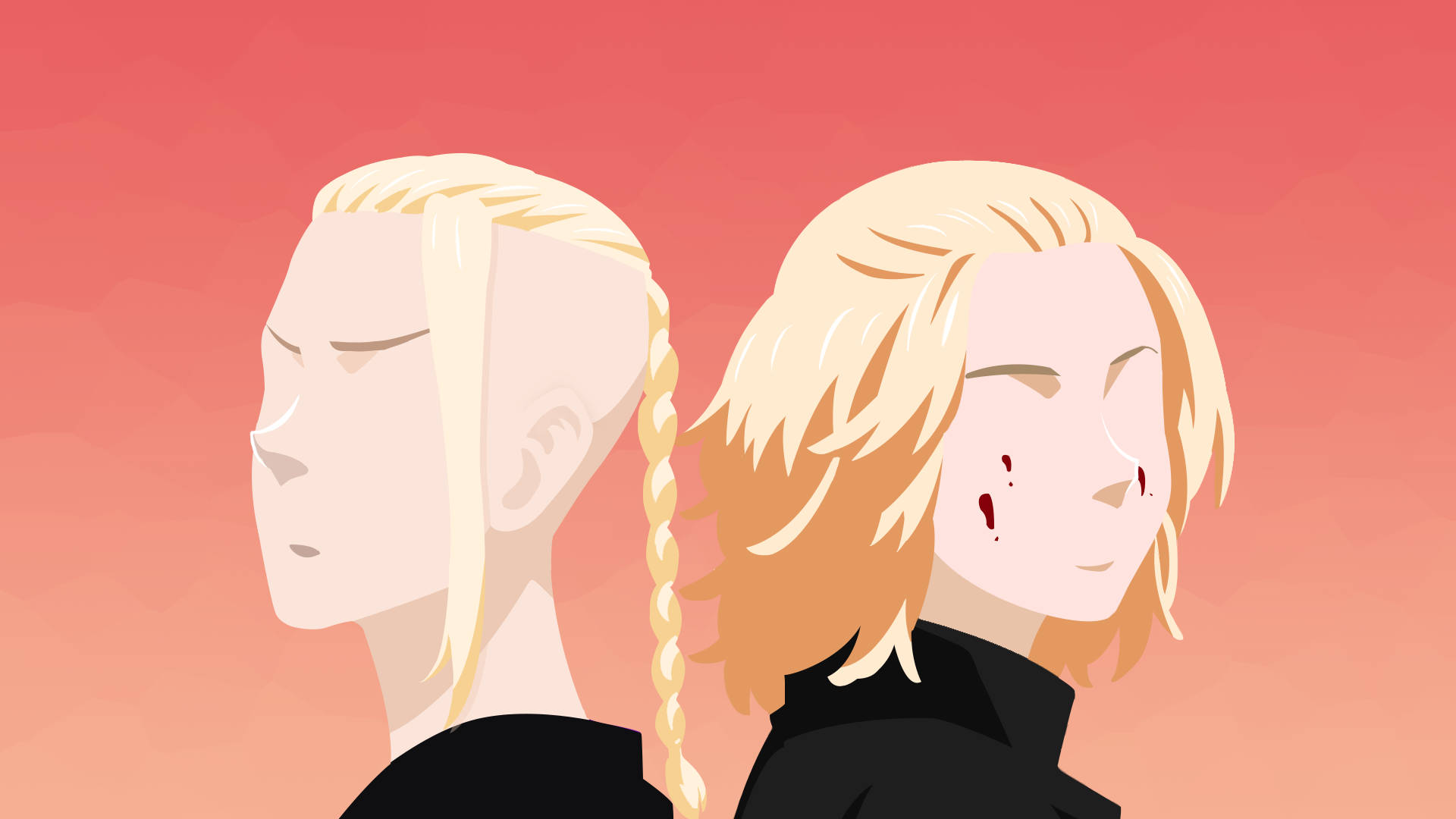 Tokyo Revengers Aesthetic, blonde hair, braid, Full HD Desktop Wallpaper