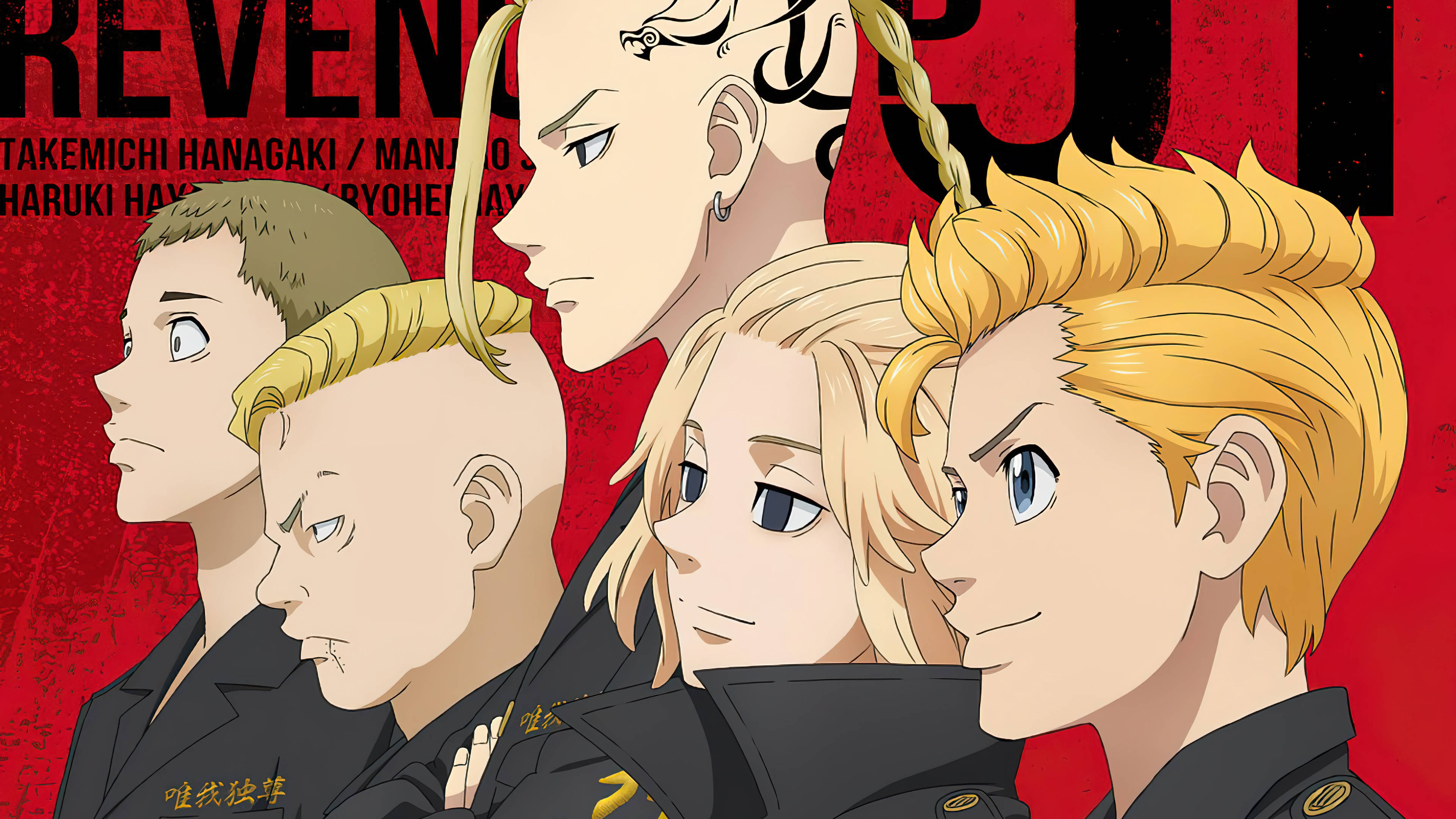 Tokyo Revengers Aesthetic, red, black jackets, 4K Desktop Wallpaper